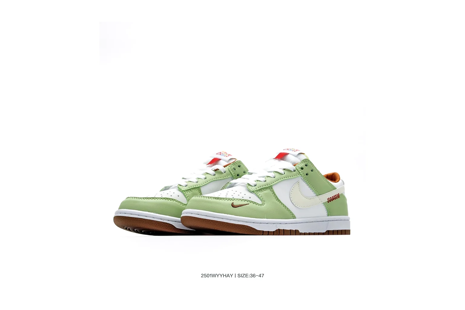 Nike Dunk Low Green White court low top six photo view thumbnail 6