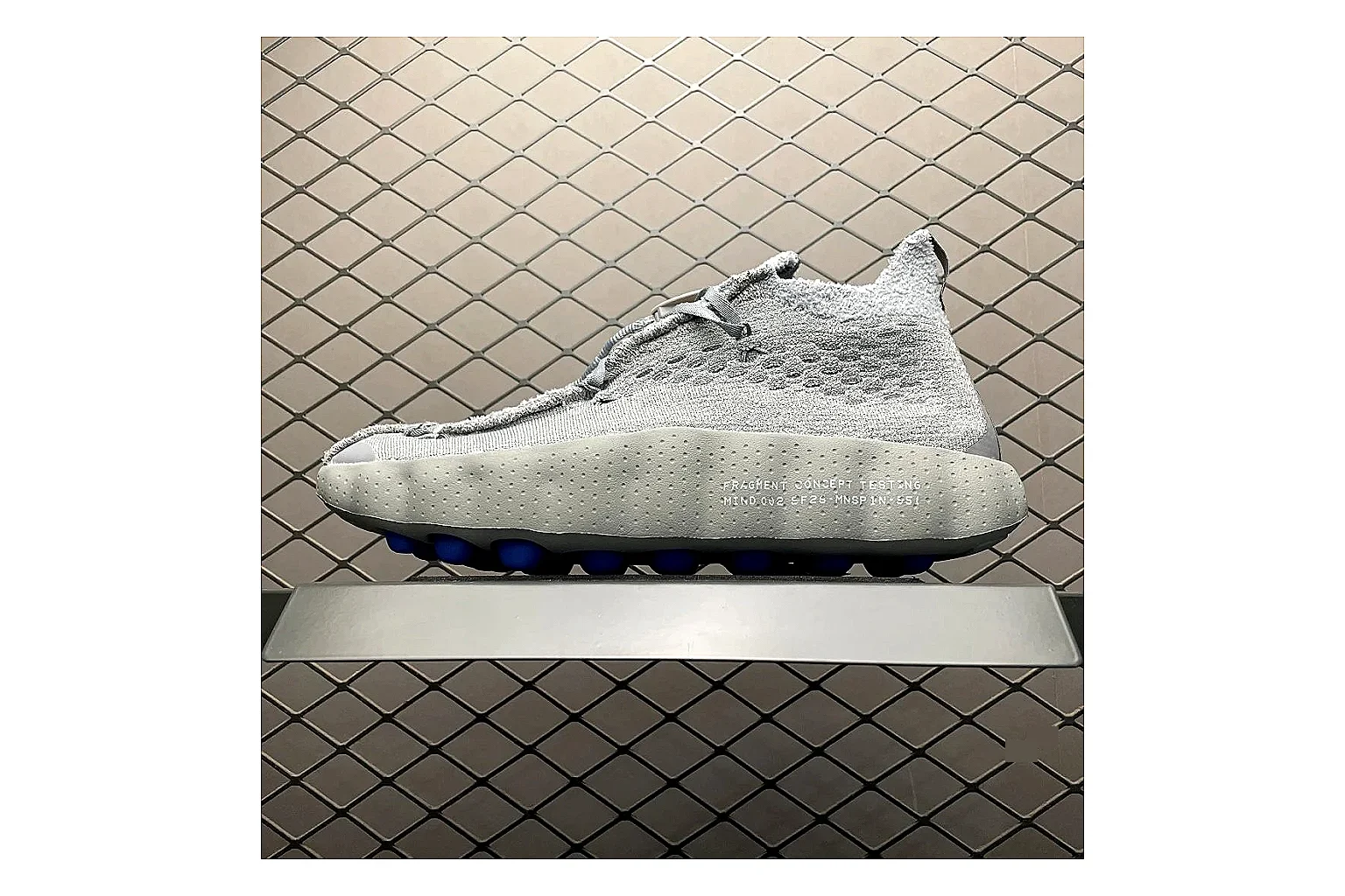 Nike Fragment Waffle Racer Grey shopping brief image showing grey waffle racer runner with mixed upper and runner shape