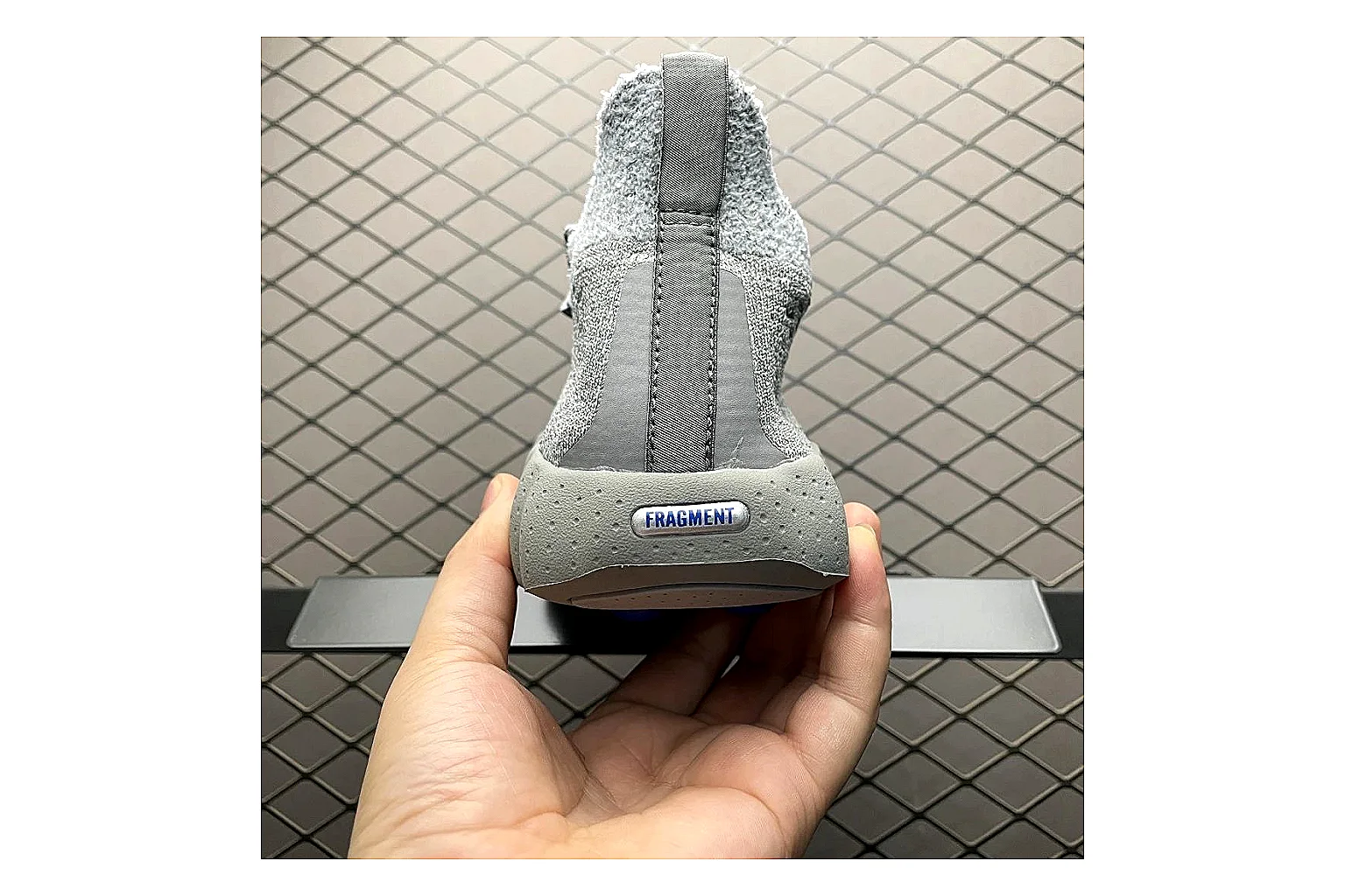Nike Fragment Waffle Racer Grey shopping brief image showing grey waffle racer runner with mixed upper and runner shape thumbnail 4