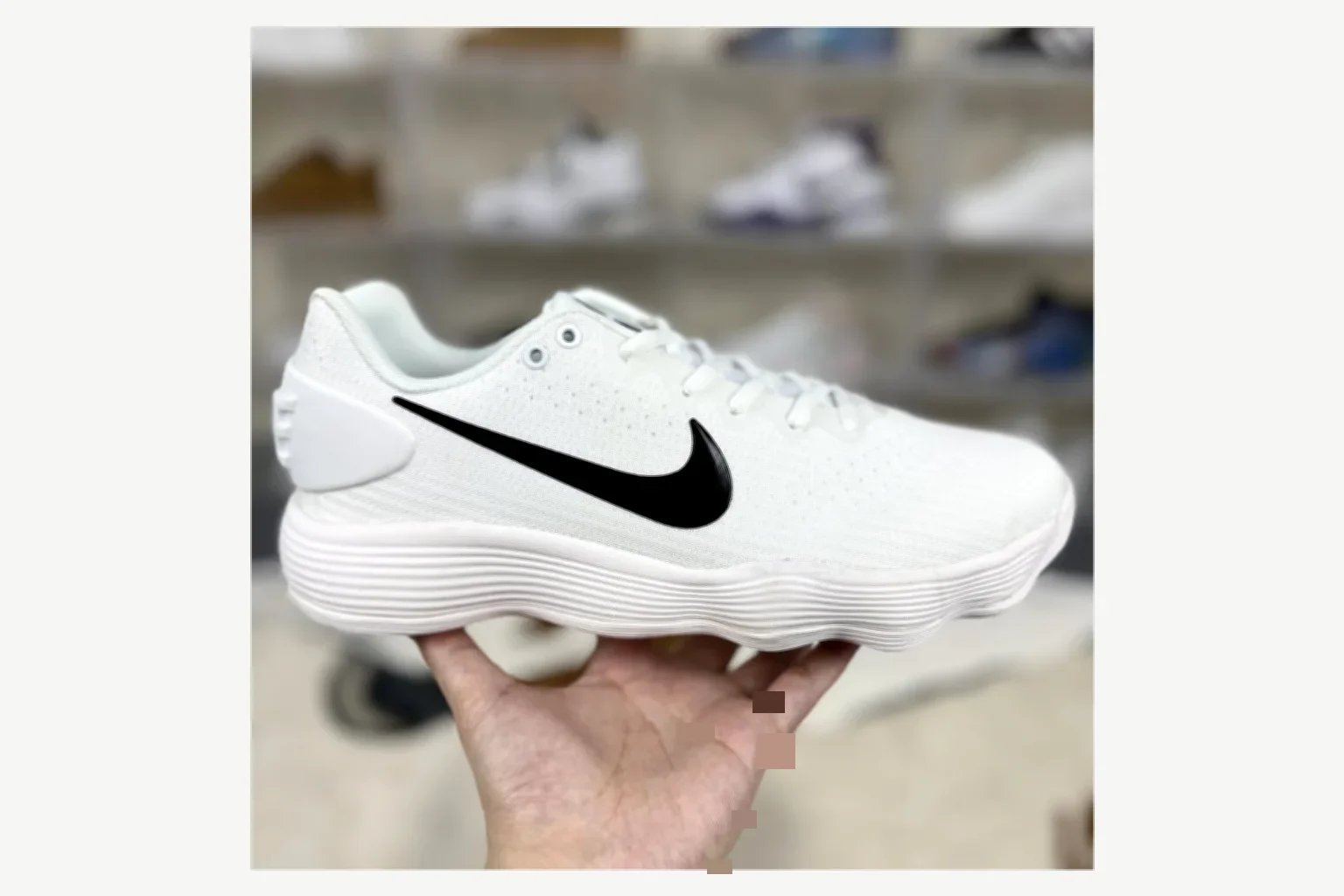 Nike White Black Swoosh Low Top shopping brief image SKU 1194923747