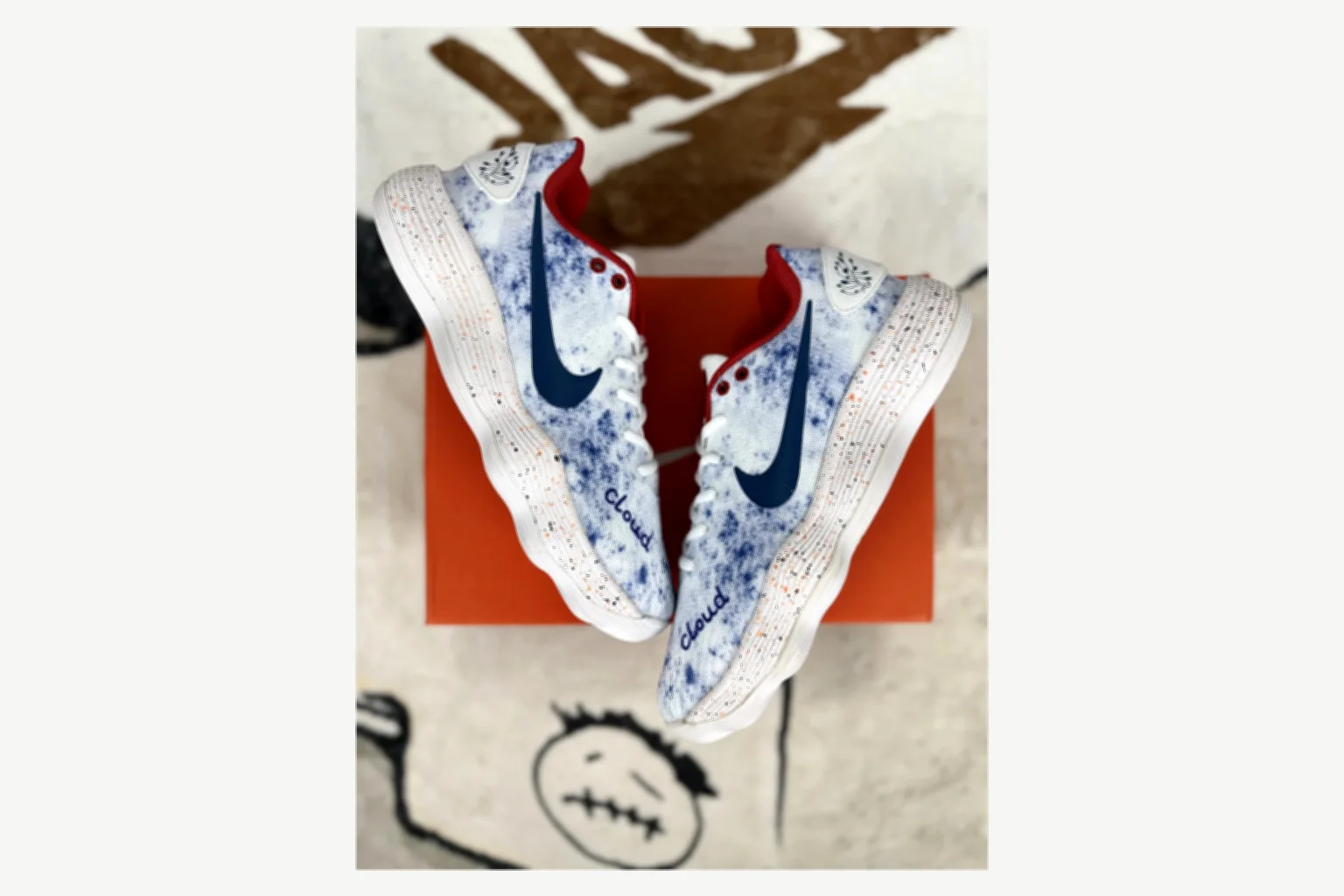 Nike White Blue Speckle Low Top shopping brief image SKU 1194923813 thumbnail 3