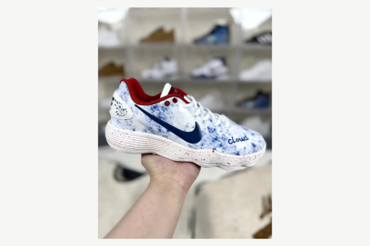 Nike White Blue Speckle Low Top shopping brief image SKU 1194923813 thumbnail 4