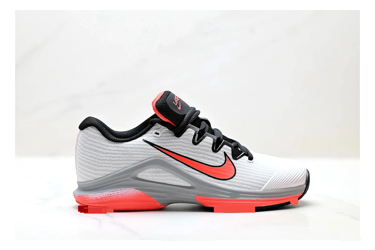 Nike Kd Trey White Red shopping brief photo showing white textile basketball upper, red accents, low modern court shape, and supportive sole