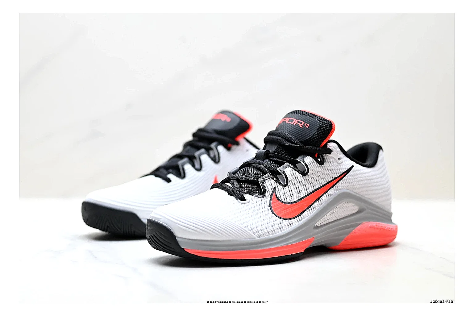 Nike Kd Trey White Red shopping brief photo showing white textile basketball upper, red accents, low modern court shape, and supportive sole thumbnail 2