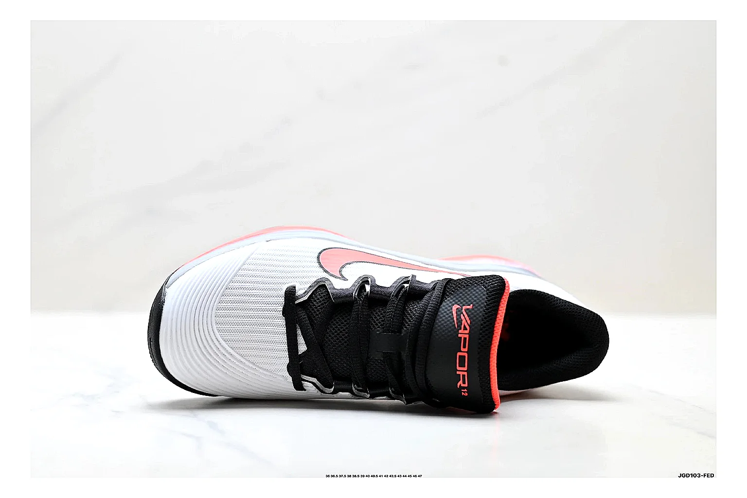 Nike Kd Trey White Red shopping brief photo showing white textile basketball upper, red accents, low modern court shape, and supportive sole thumbnail 4