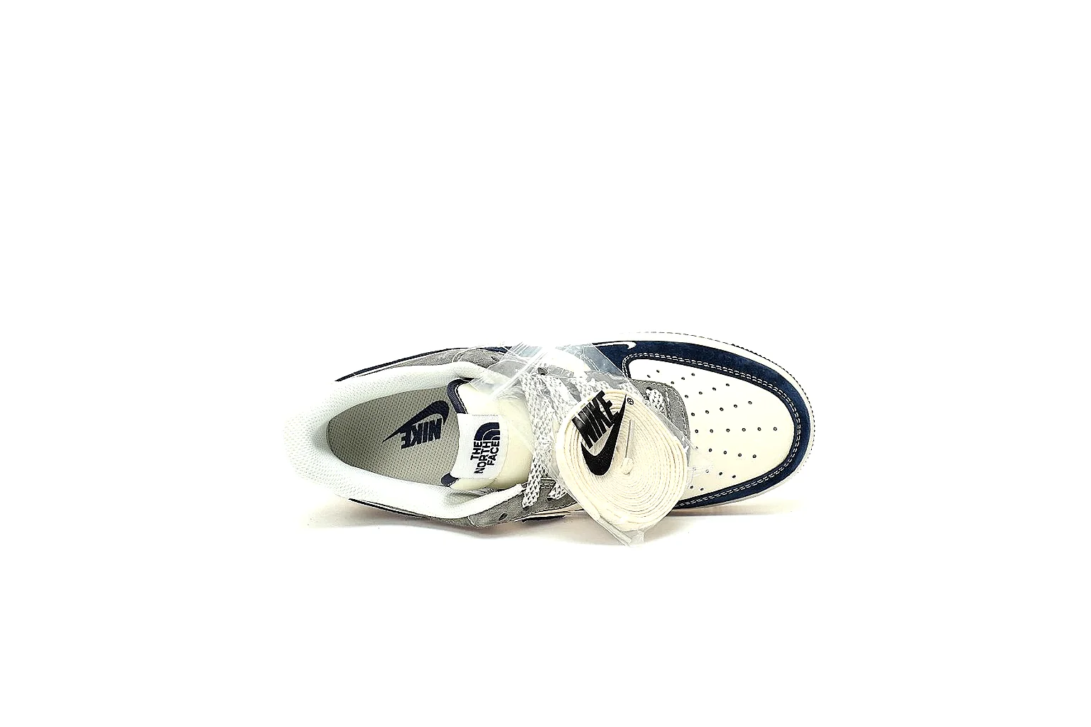 GogoBuy agent brief photos for Nike Navy White Low Court Sneaker thumbnail 6