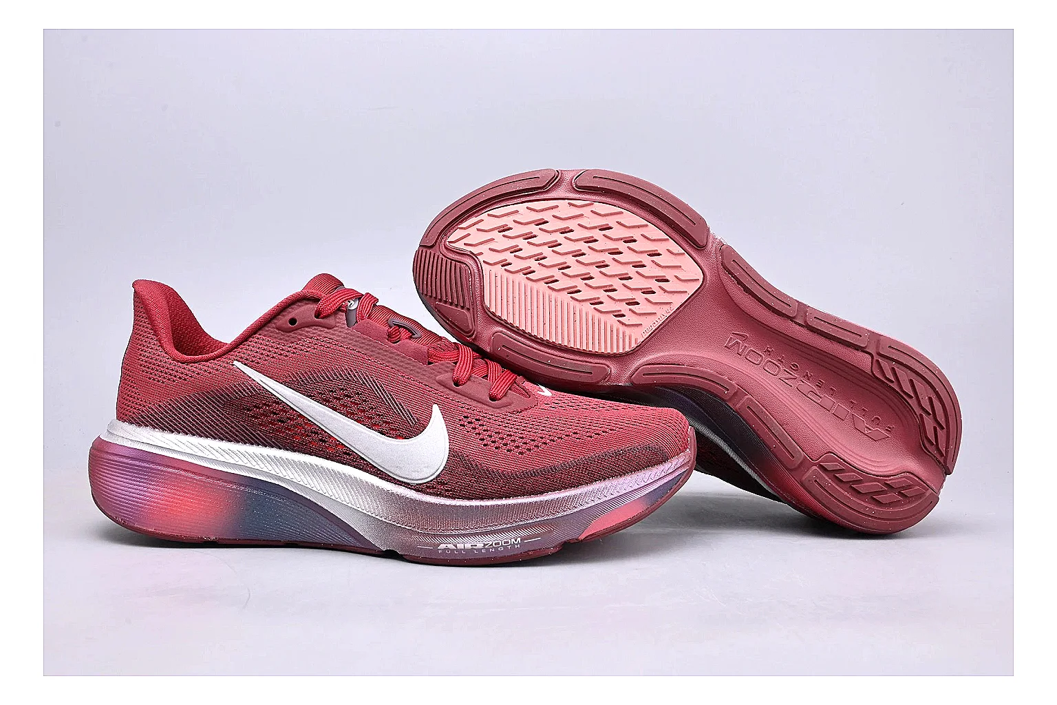Nike Air Zoom Vomero Red Runner shopping brief image showing red vomero runner with mixed upper and runner shape thumbnail 3