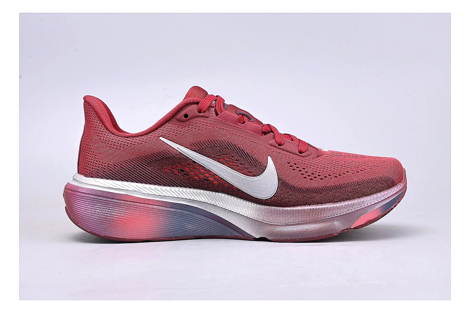 Nike Air Zoom Vomero Red Runner shopping brief image showing red vomero runner with mixed upper and runner shape thumbnail 4