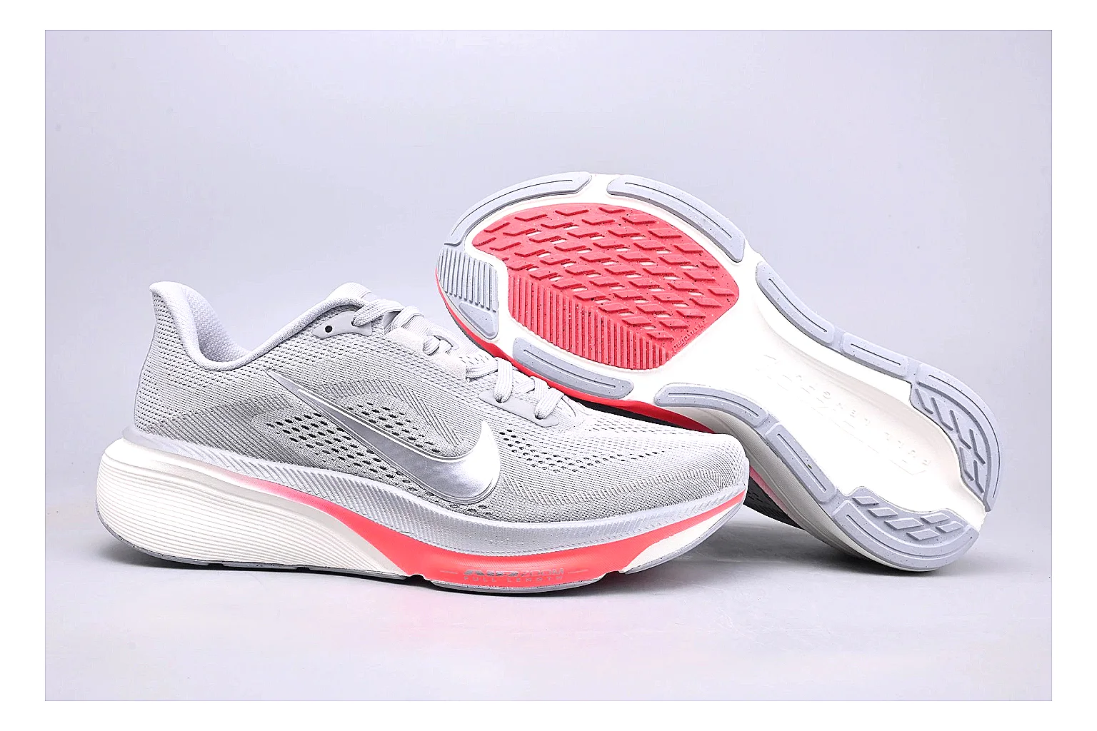 Nike Air Zoom Vomero White Pink shopping brief image showing white pink vomero runner with mixed upper and runner shape thumbnail 3