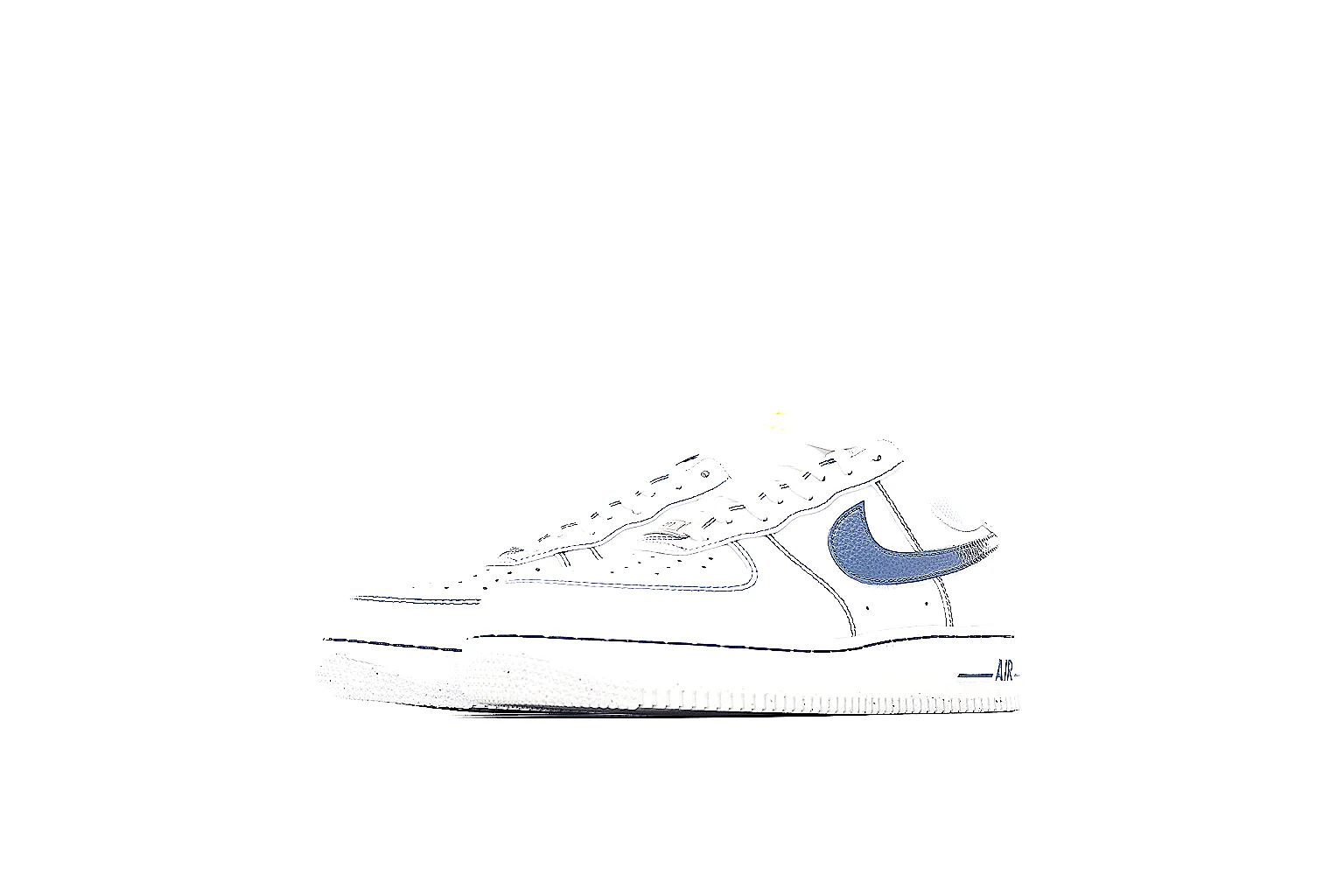 GogoBuy agent brief photos for Nike White Blue Low Court thumbnail 2