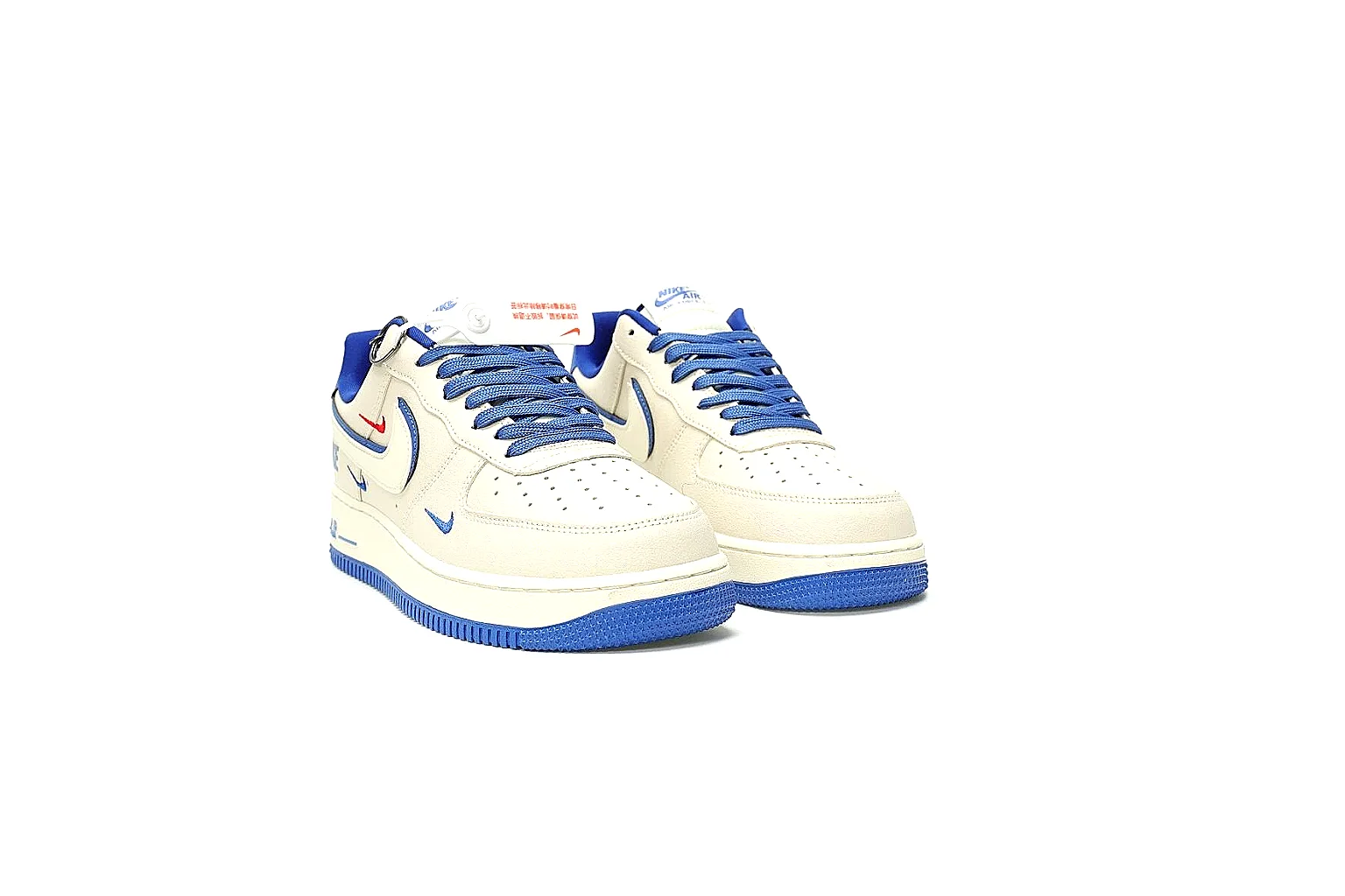 GogoBuy agent brief photos for Nike White Blue Low Court Sneaker thumbnail 2