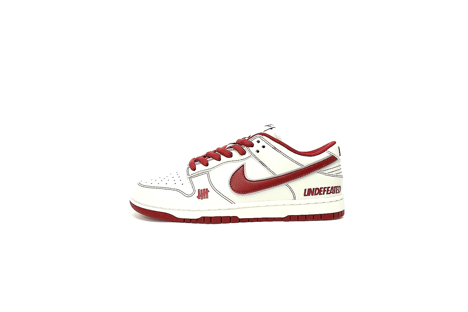 GogoBuy agent brief photos for Nike White Burgundy Low Court Sneaker