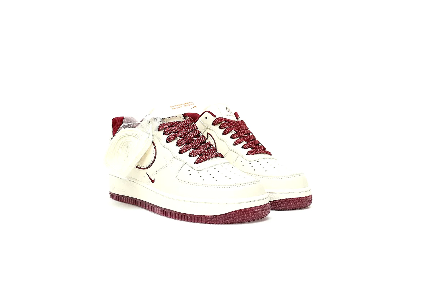GogoBuy agent brief photos for Nike White Burgundy Low Court thumbnail 3