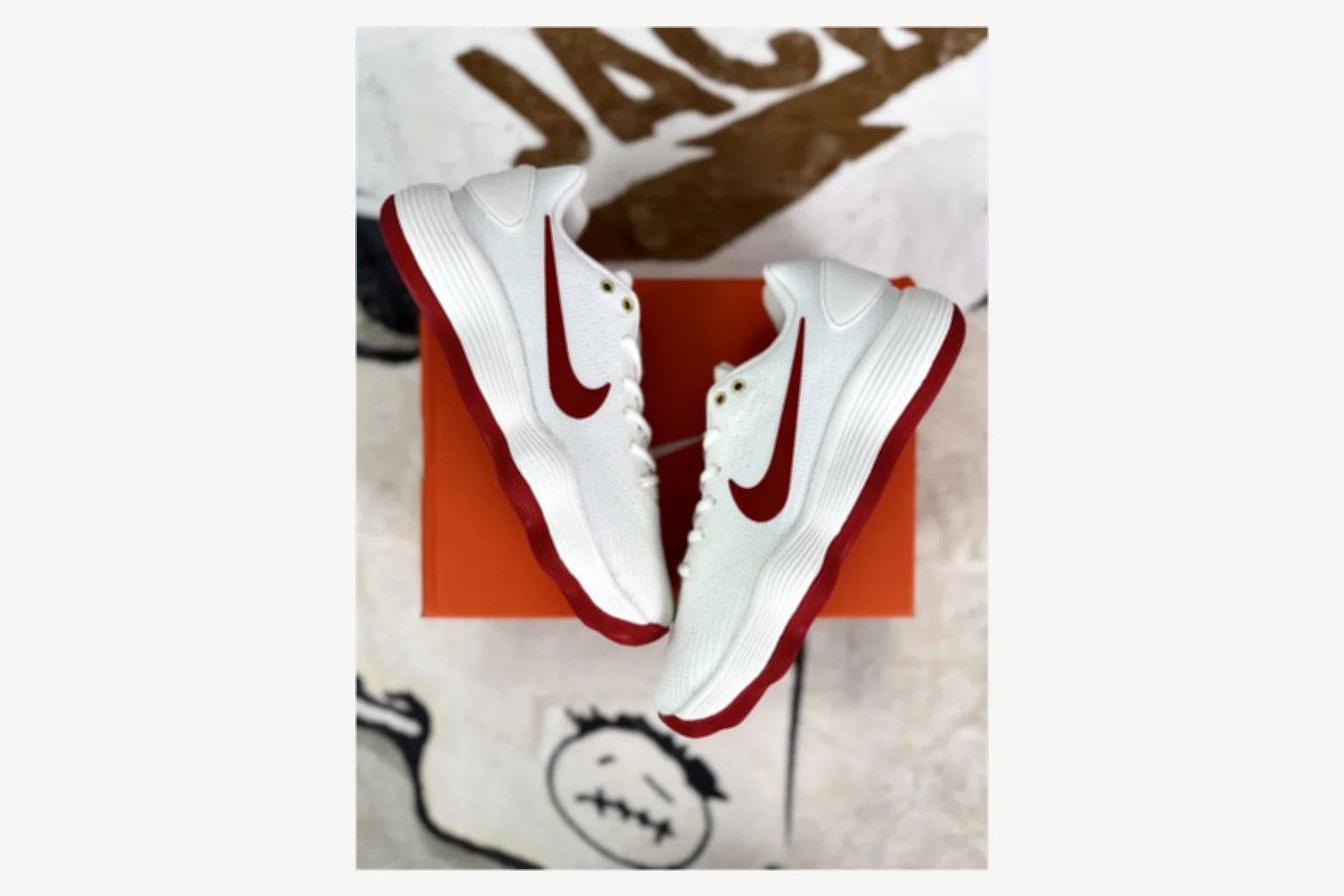Nike White Red Swoosh Low Top shopping brief image SKU 1194923881 thumbnail 3