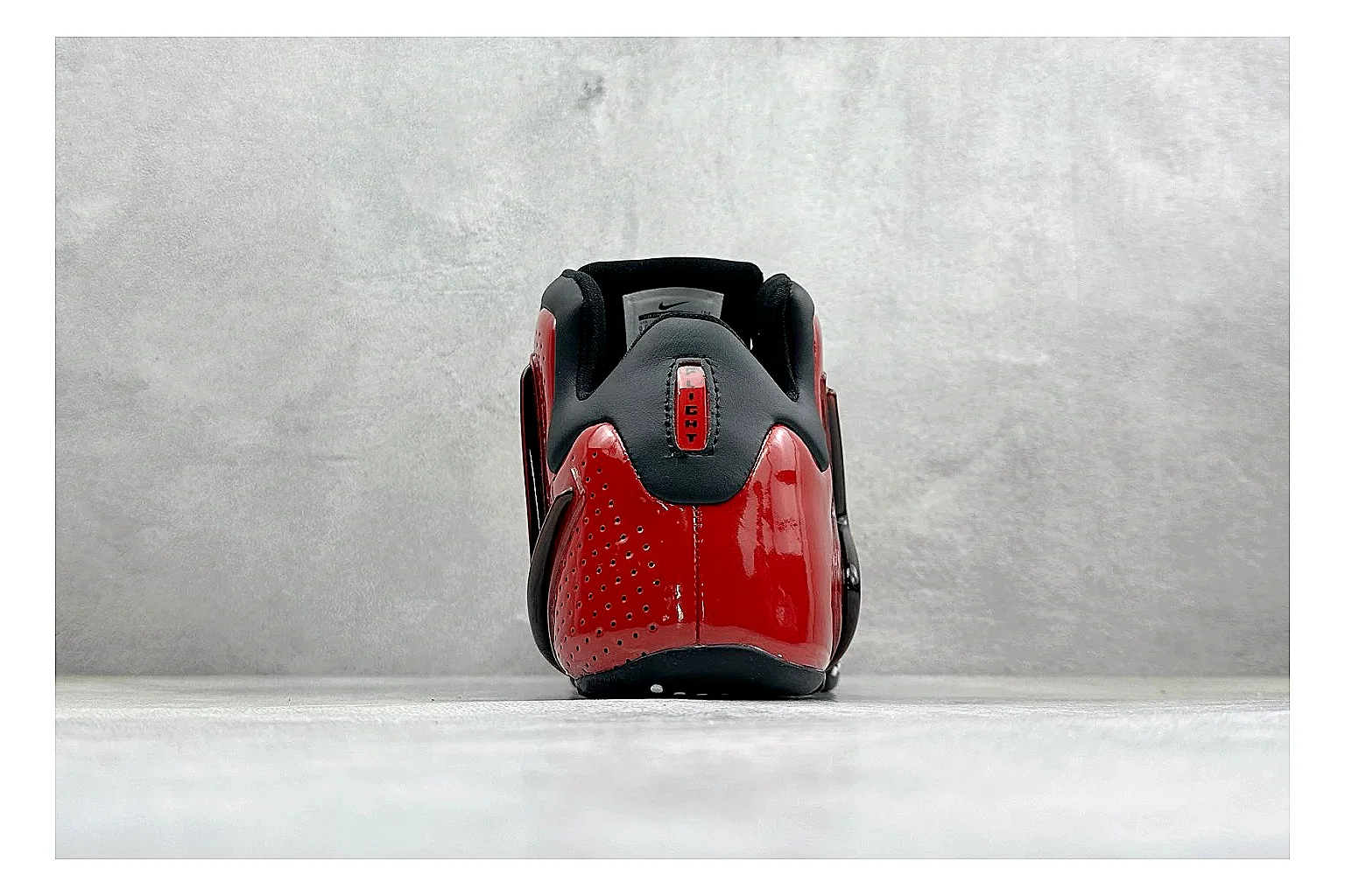 Nike Zoom Hyperflight Red shopping brief photo showing red glossy basketball upper, streamlined shell, black detail lines, and sculpted court sole thumbnail 6