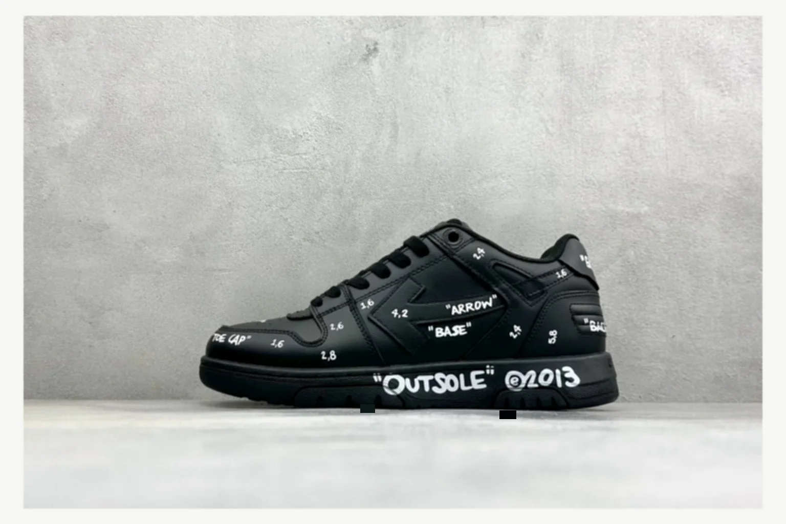Off-White Black Text Low Top shopping brief image SKU 1182167422