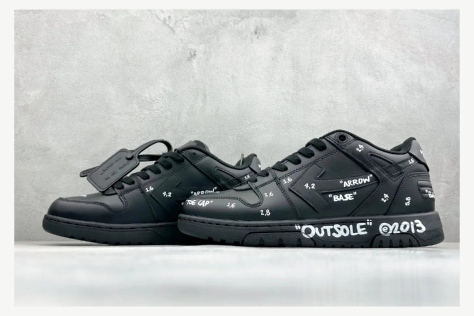 Off-White Black Text Low Top shopping brief image SKU 1182167422 thumbnail 2