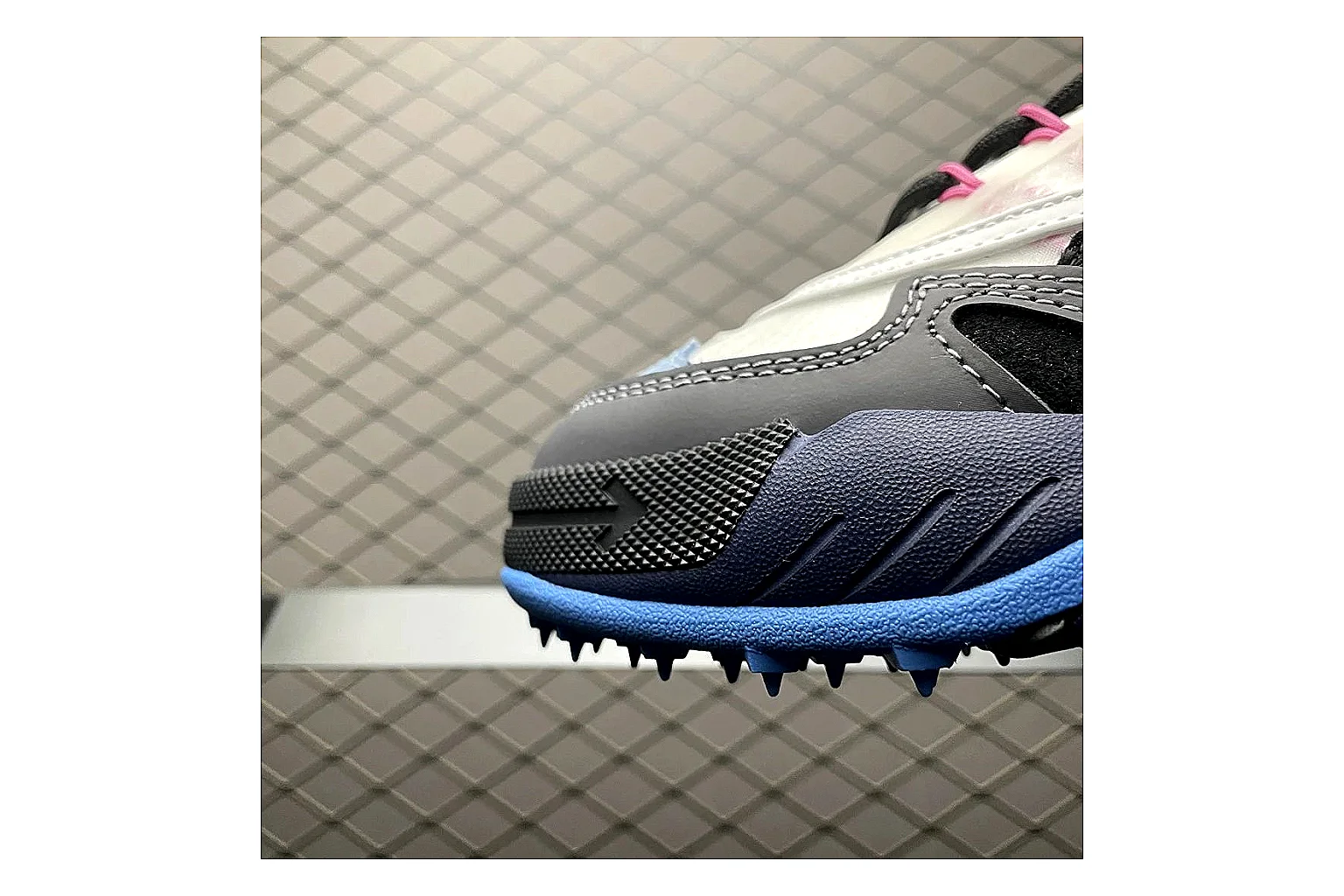 Off-White Out Of Office White Navy shopping brief image showing white navy out-of-office low-top with mixed upper and low top shape thumbnail 3