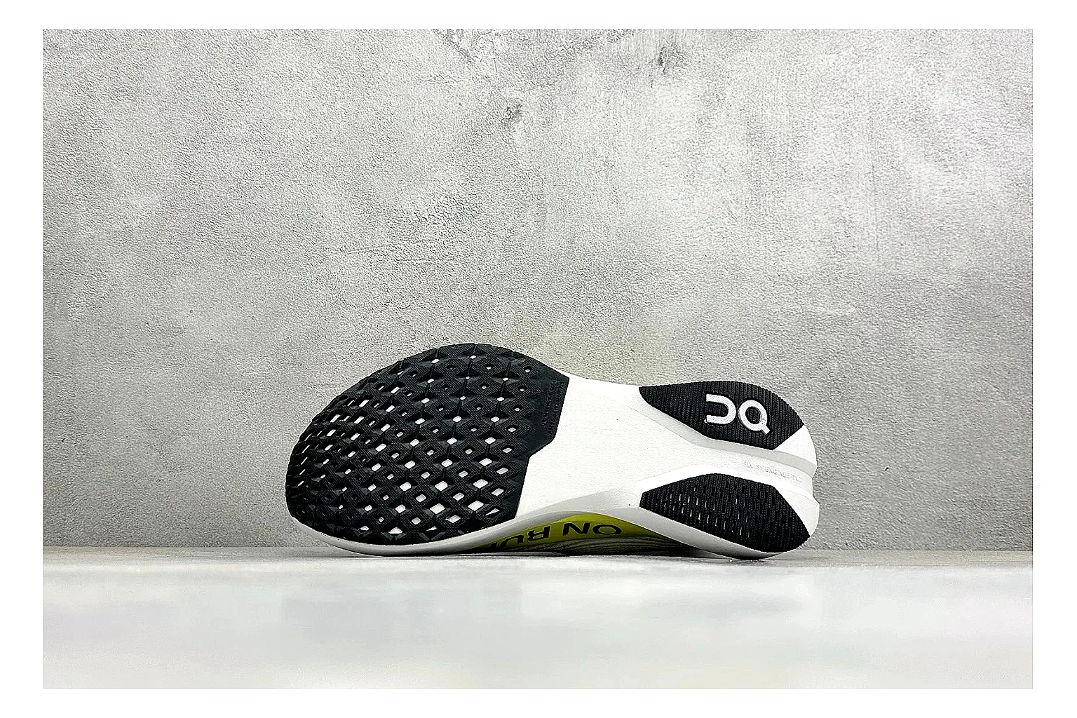 On Cloudboom White Lime shopping brief photo showing white performance mesh, lime gradient accents, slim racing profile, and segmented CloudTec sole thumbnail 2
