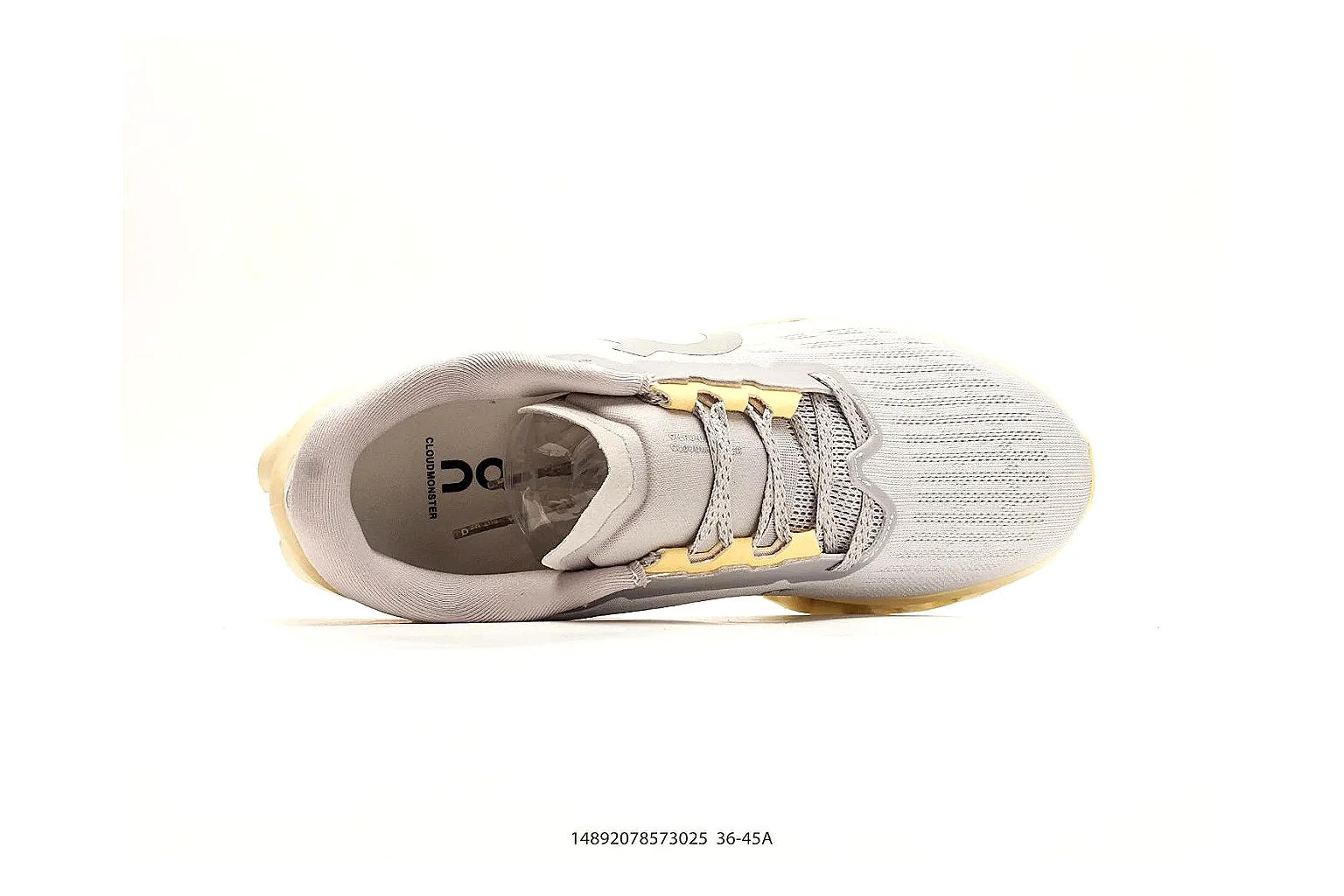 On Cloudmonster White Yellow Sneaker 9560 agent value and shipping risk image thumbnail 5