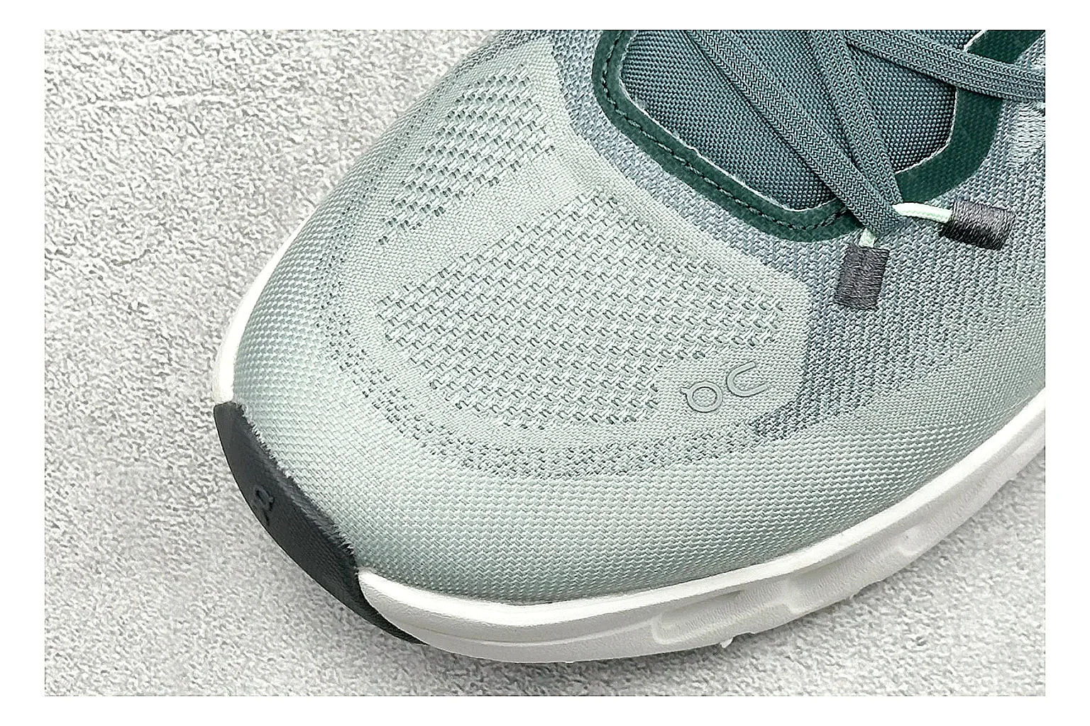 On Cloudtilt Mint shopping brief photo showing mint knit-style upper, smooth CloudTec sole, tonal laces, and rounded lifestyle runner shape thumbnail 3