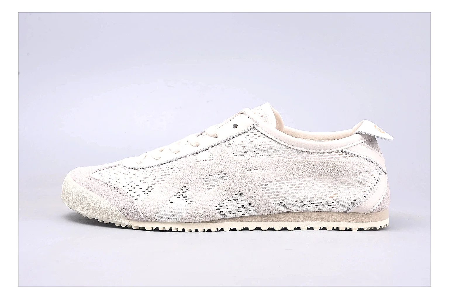 Onitsuka Tiger Mexico 66 Cream shopping brief image showing cream mexico 66 low-top with mixed upper and low top shape