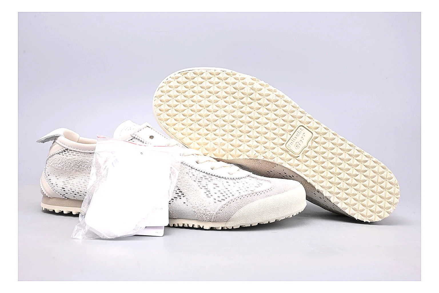 Onitsuka Tiger Mexico 66 Cream shopping brief image showing cream mexico 66 low-top with mixed upper and low top shape thumbnail 3
