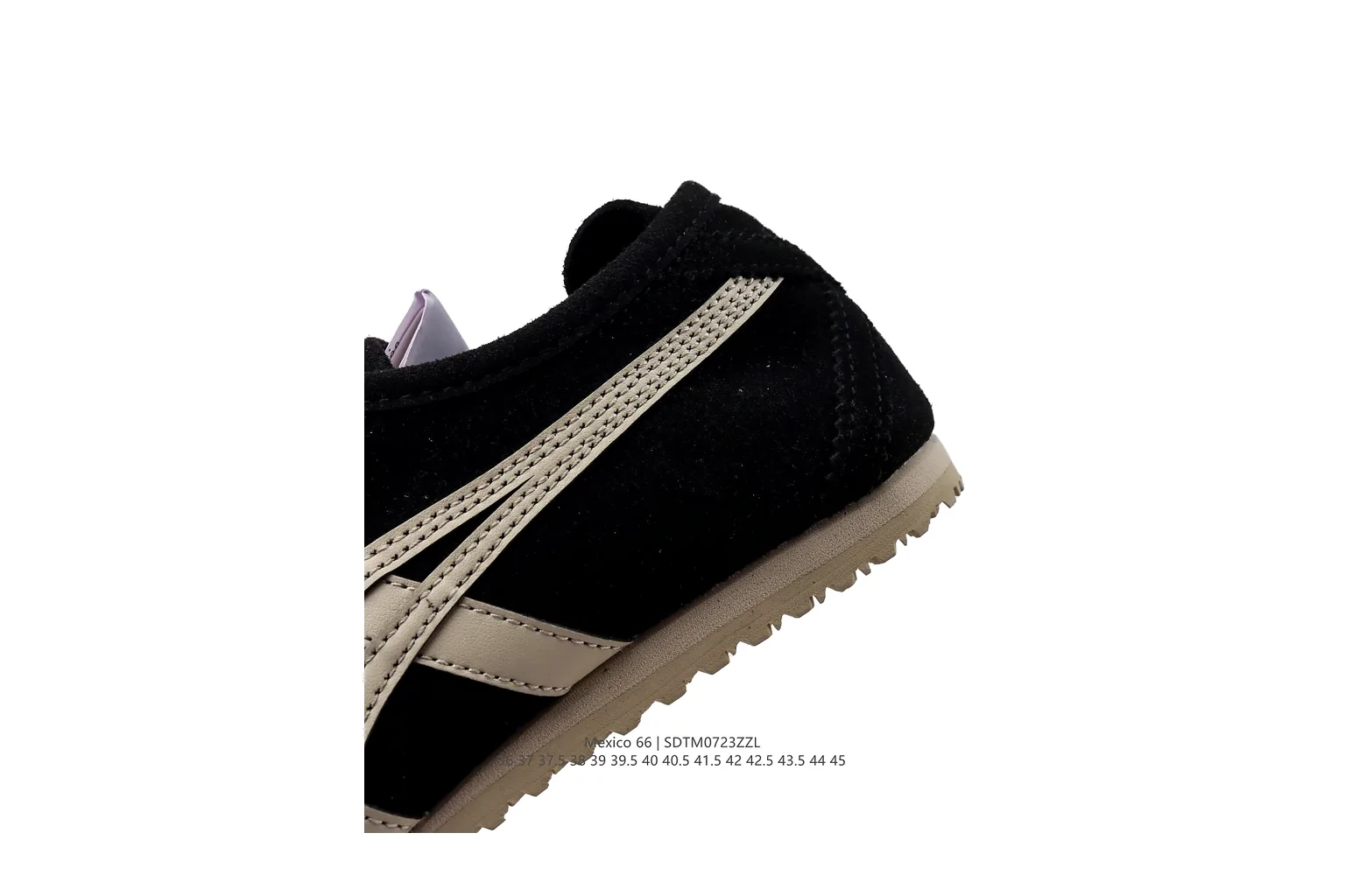 Onitsuka Tiger Mexico 66 Black Cream slim retro low top six photo view thumbnail 3