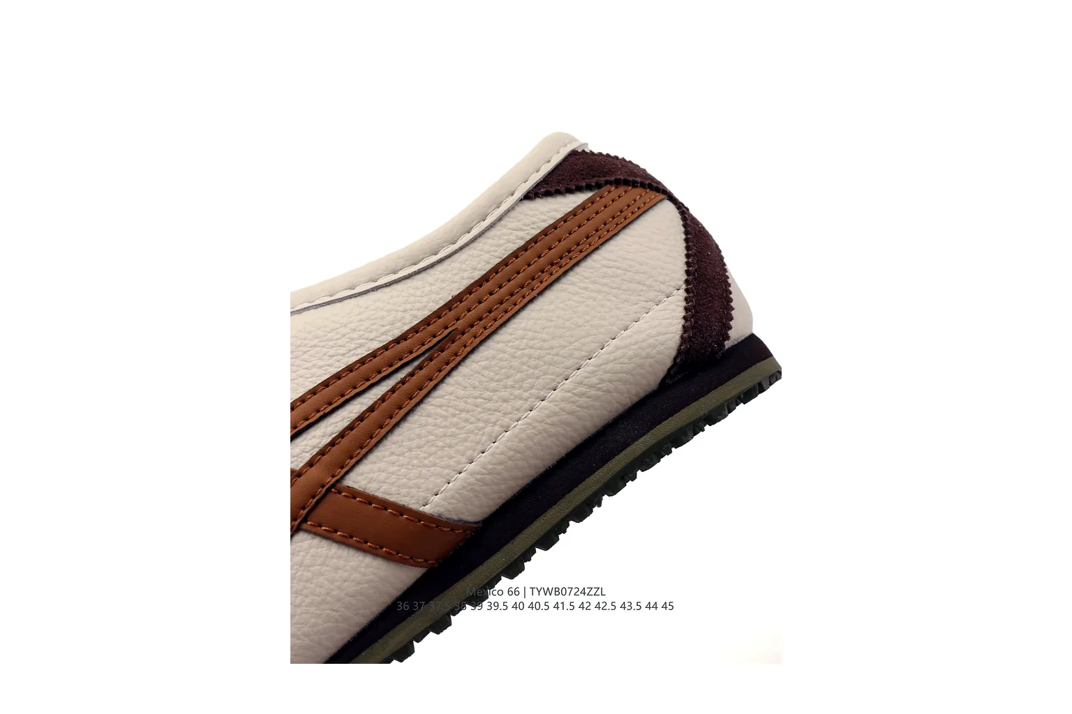 Onitsuka Tiger Mexico 66 Brown Cream slim retro low top six photo view thumbnail 3