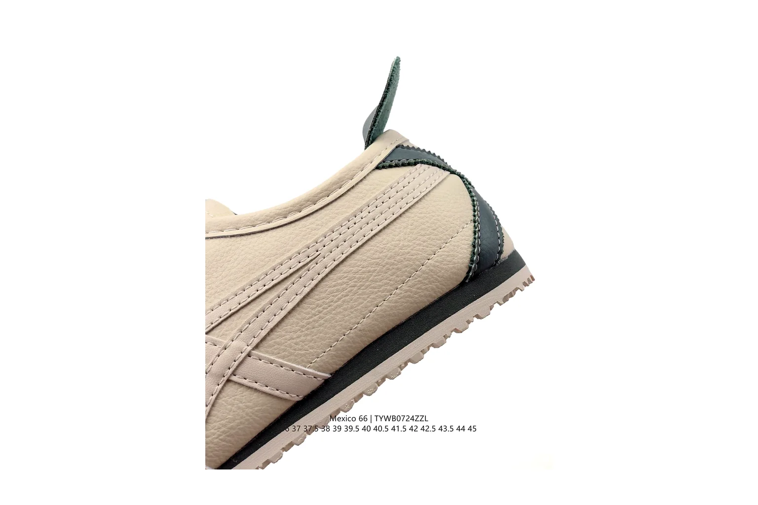 Onitsuka Tiger Mexico 66 Cream Green slim retro low top six photo view thumbnail 3