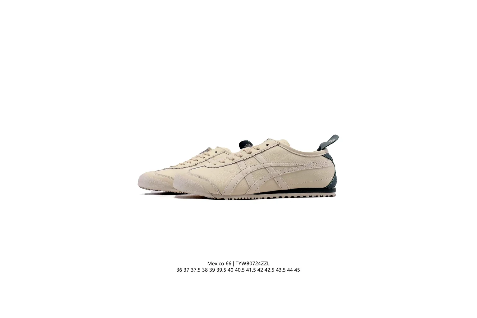 Onitsuka Tiger Mexico 66 Cream Green slim retro low top six photo view thumbnail 4