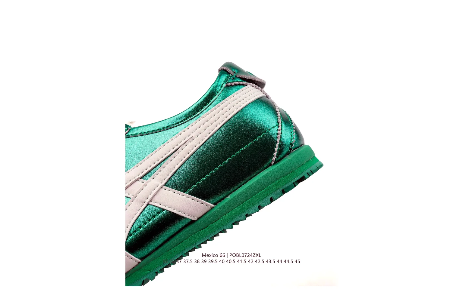Onitsuka Tiger Mexico 66 Green White slim retro low top six photo view thumbnail 3