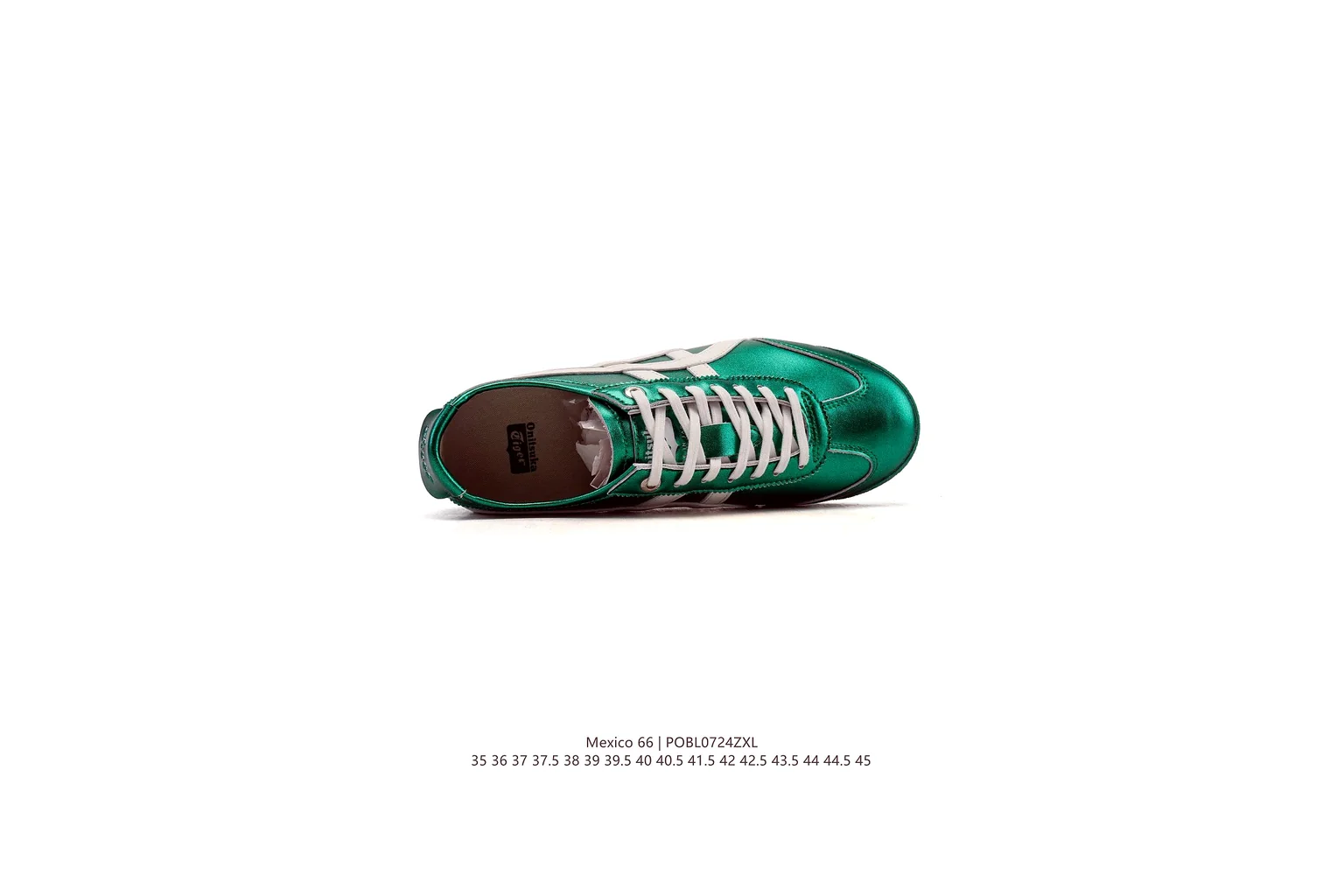 Onitsuka Tiger Mexico 66 Green White slim retro low top six photo view thumbnail 5