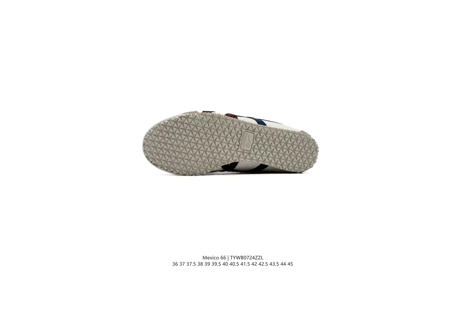 Onitsuka Tiger Mexico 66 White Navy Burgundy slim retro low top six photo view thumbnail 2