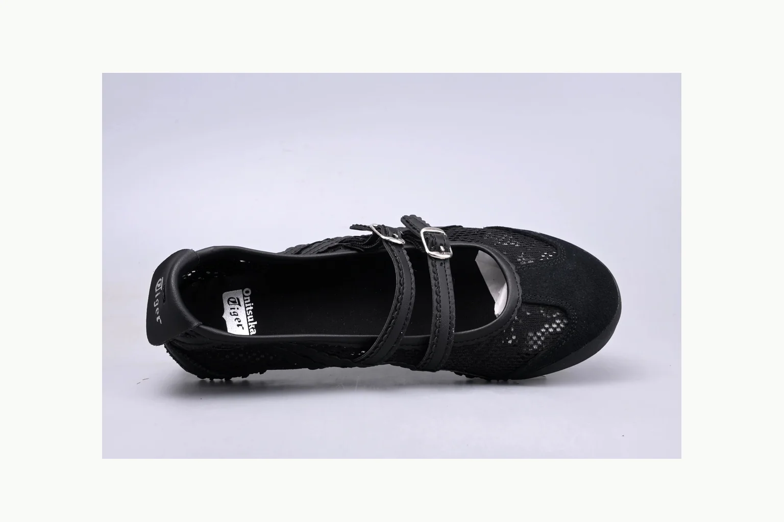 Onitsuka Tiger Black Leather Sneaker shopping brief image showing black black leather retro low-top with leather upper and low top shape thumbnail 5