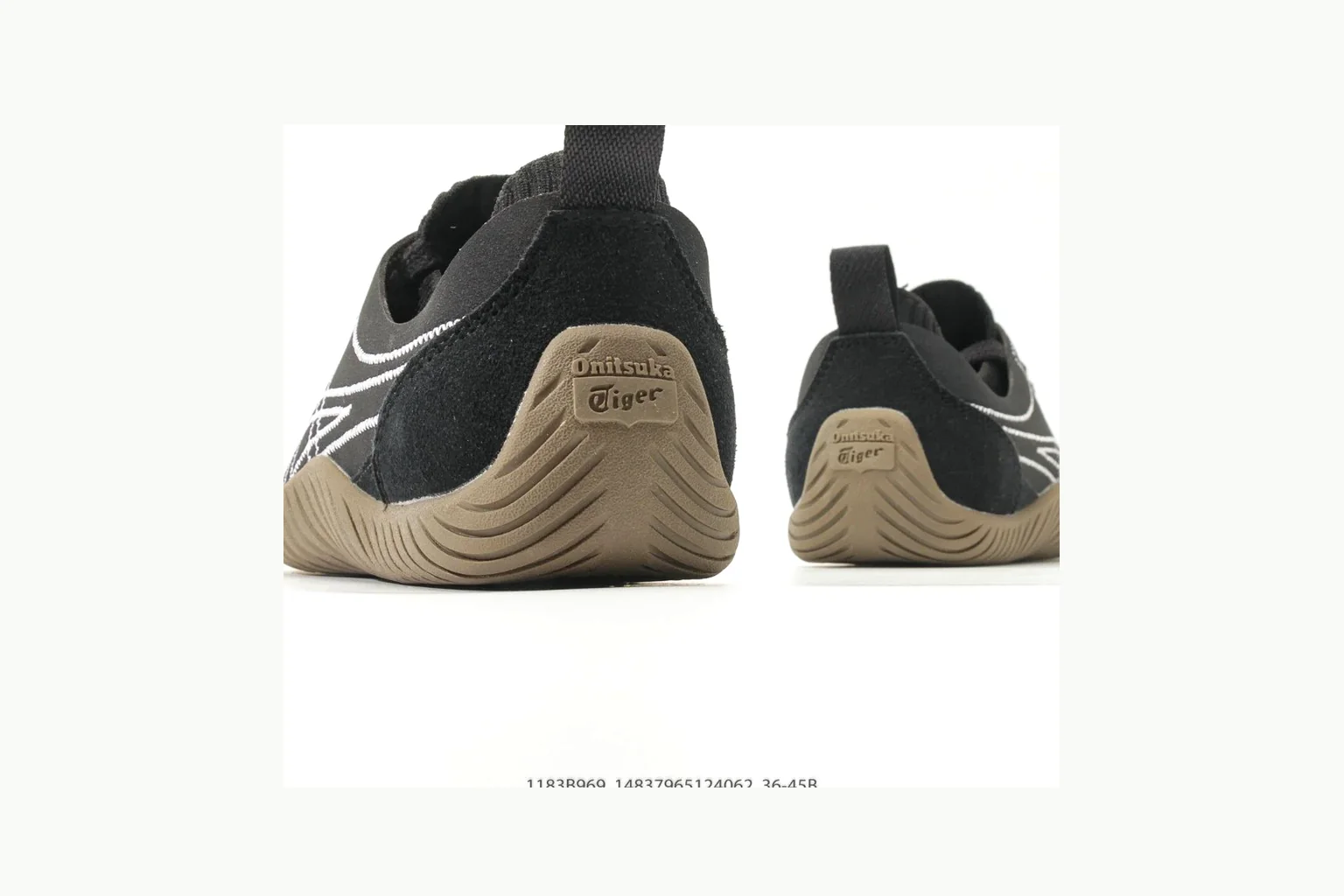 Onitsuka Tiger Black Gum Sneaker shopping brief image showing black gum black gum retro low-top with mixed upper and low top shape thumbnail 3
