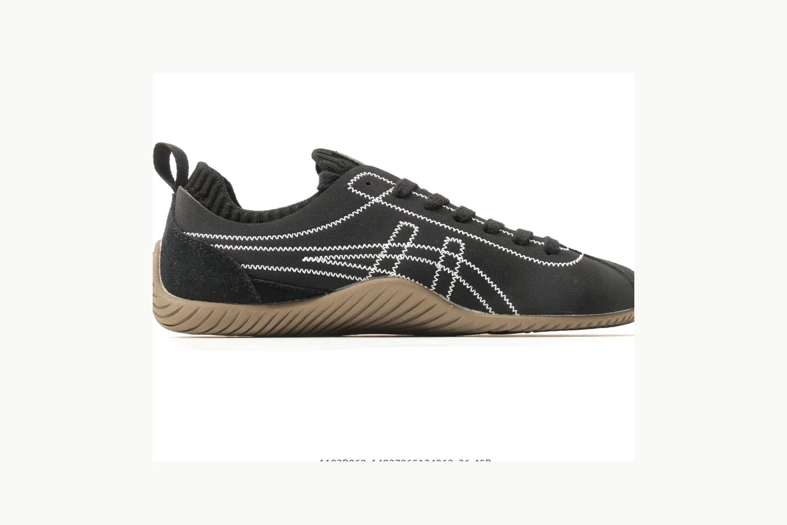 Onitsuka Tiger Black Gum Sneaker shopping brief image showing black gum black gum retro low-top with mixed upper and low top shape thumbnail 4