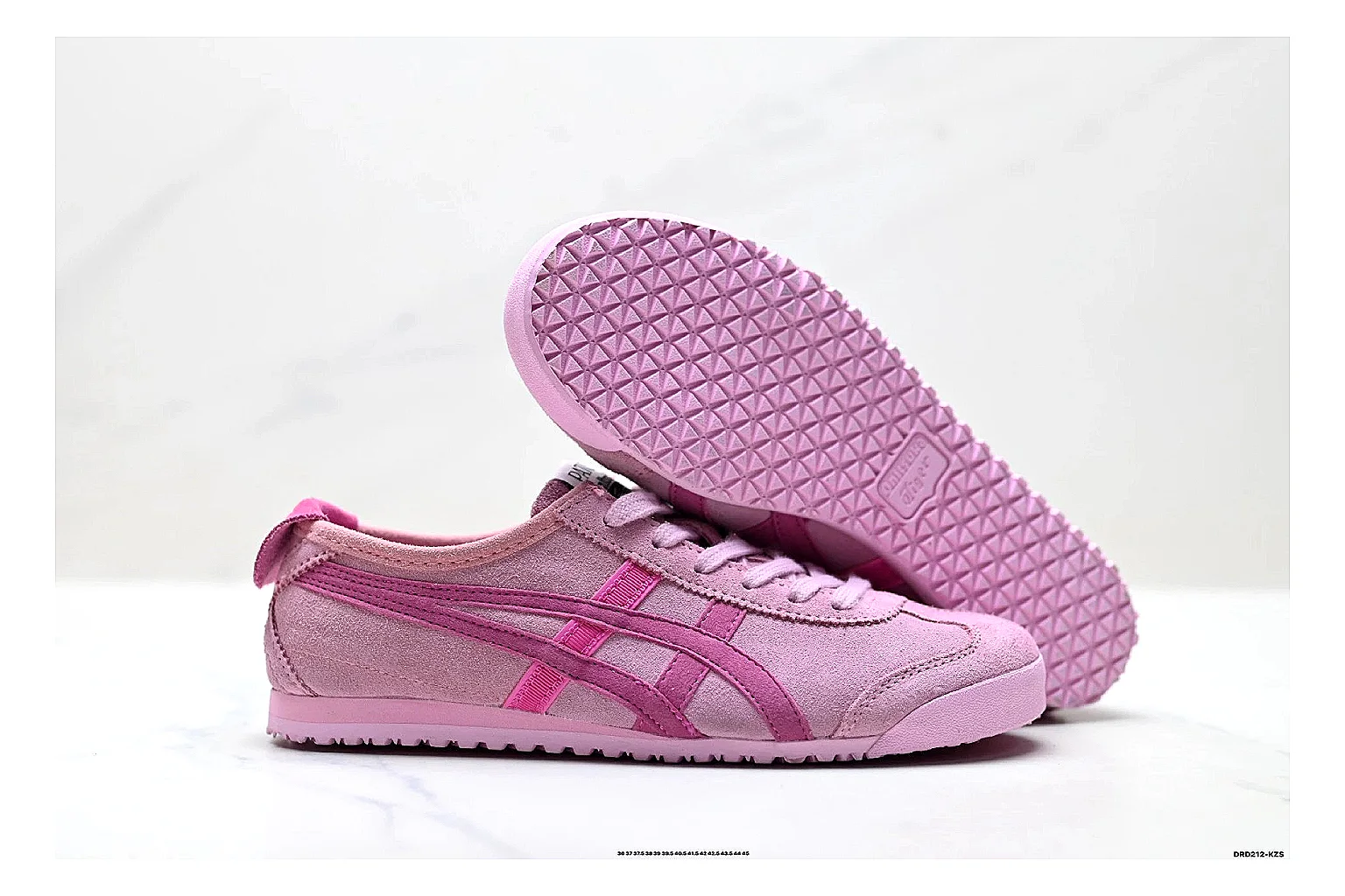 Onitsuka Tiger PATOU Pink Sneaker shopping brief image showing pink patou collaboration low-top with mixed-material upper and low-profile shape thumbnail 2