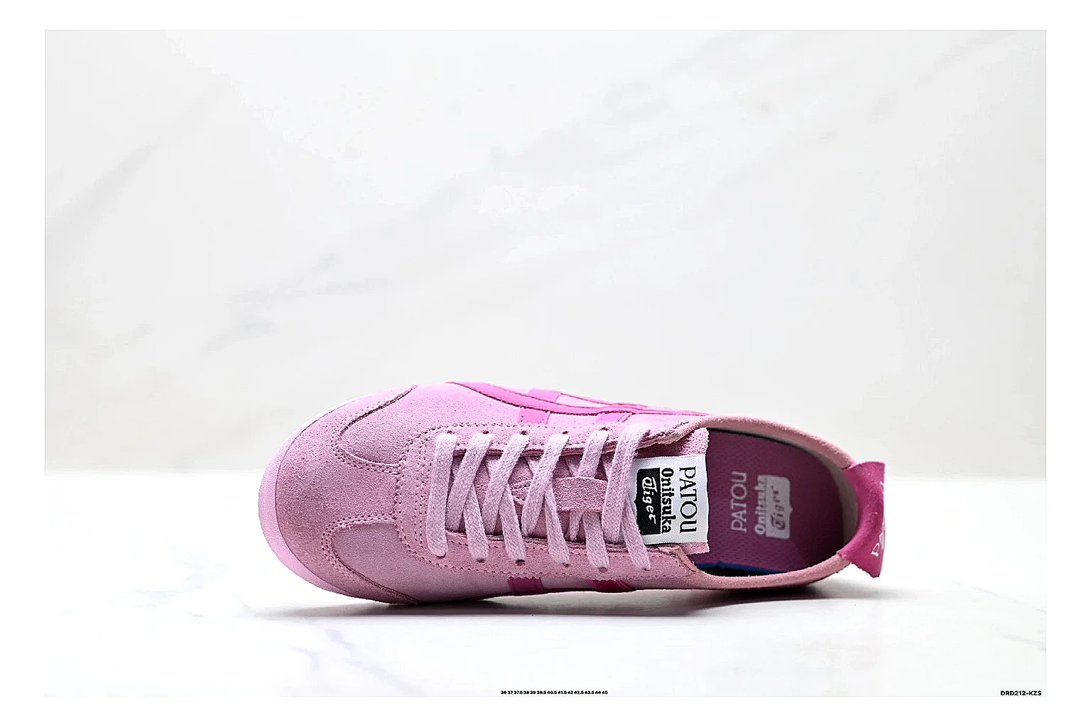 Onitsuka Tiger PATOU Pink Sneaker shopping brief image showing pink patou collaboration low-top with mixed-material upper and low-profile shape thumbnail 4