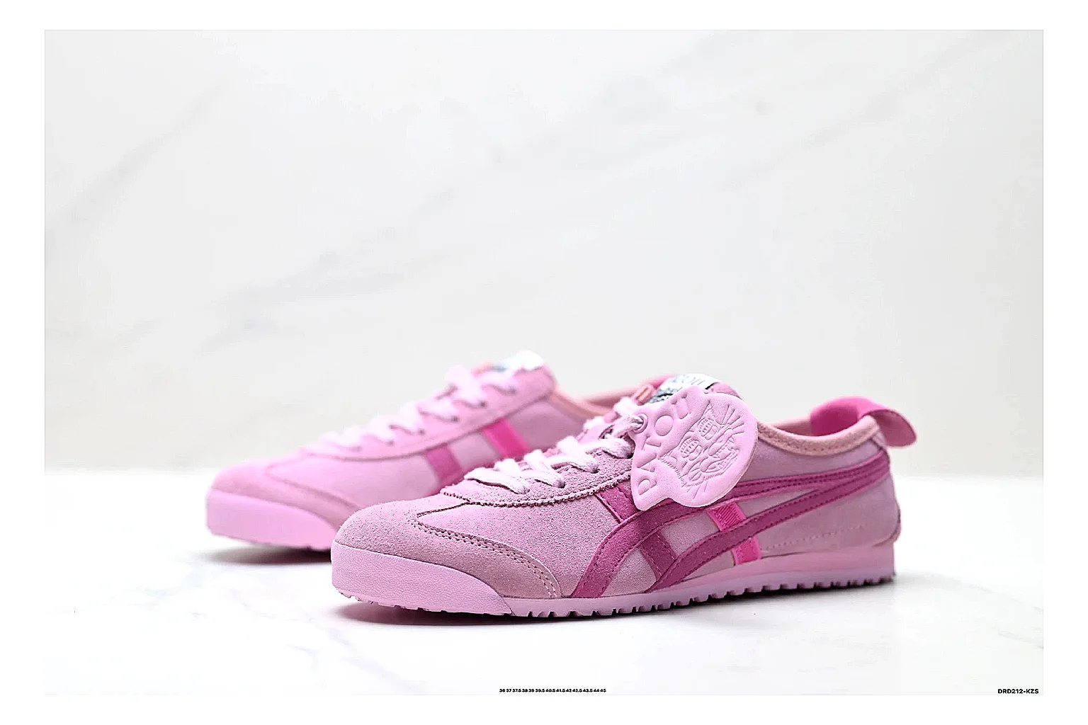 Onitsuka Tiger PATOU Pink Sneaker shopping brief image showing pink patou collaboration low-top with mixed-material upper and low-profile shape thumbnail 6