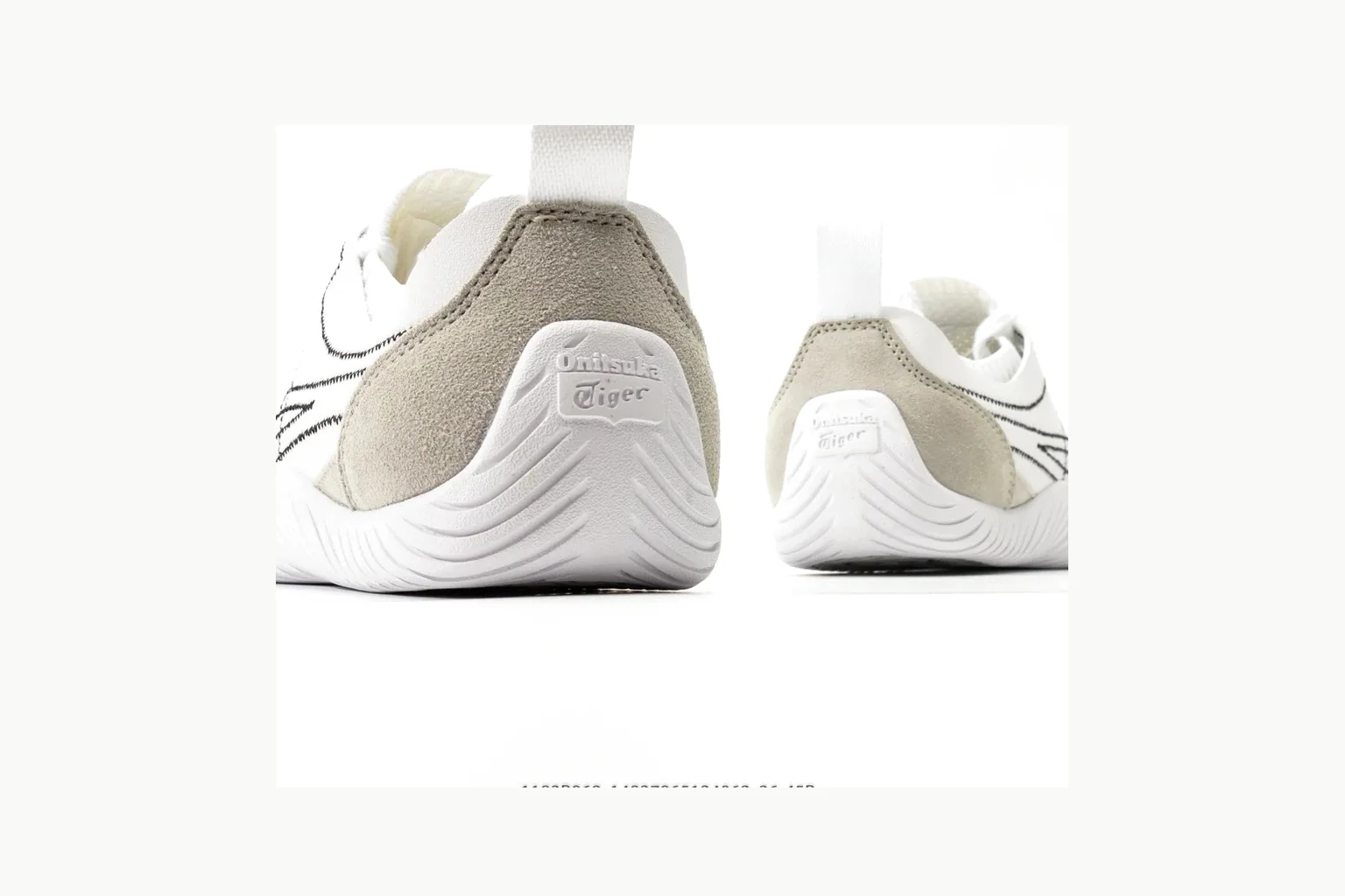 Onitsuka Tiger White Silver Sneaker shopping brief image showing white silver retro stripe low-top with mixed-material upper and low-profile shape thumbnail 3
