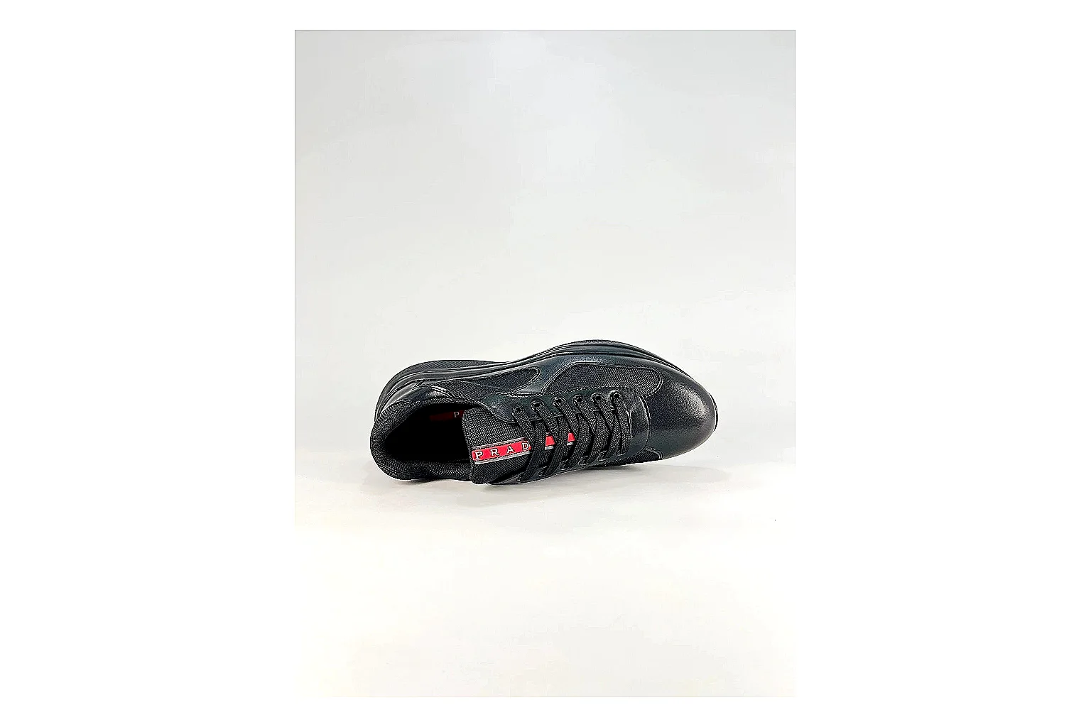 Black Runner Black Sneaker shopping brief photo showing black mesh runner upper, tonal overlays, modern running shape, and dark cushioned sole thumbnail 3
