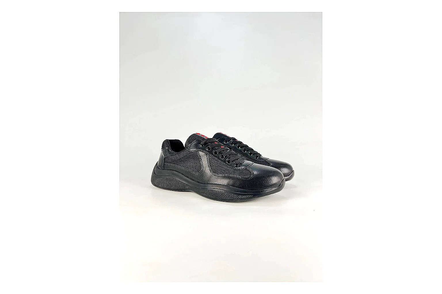 Black Runner Black Sneaker shopping brief photo showing black mesh runner upper, tonal overlays, modern running shape, and dark cushioned sole thumbnail 5