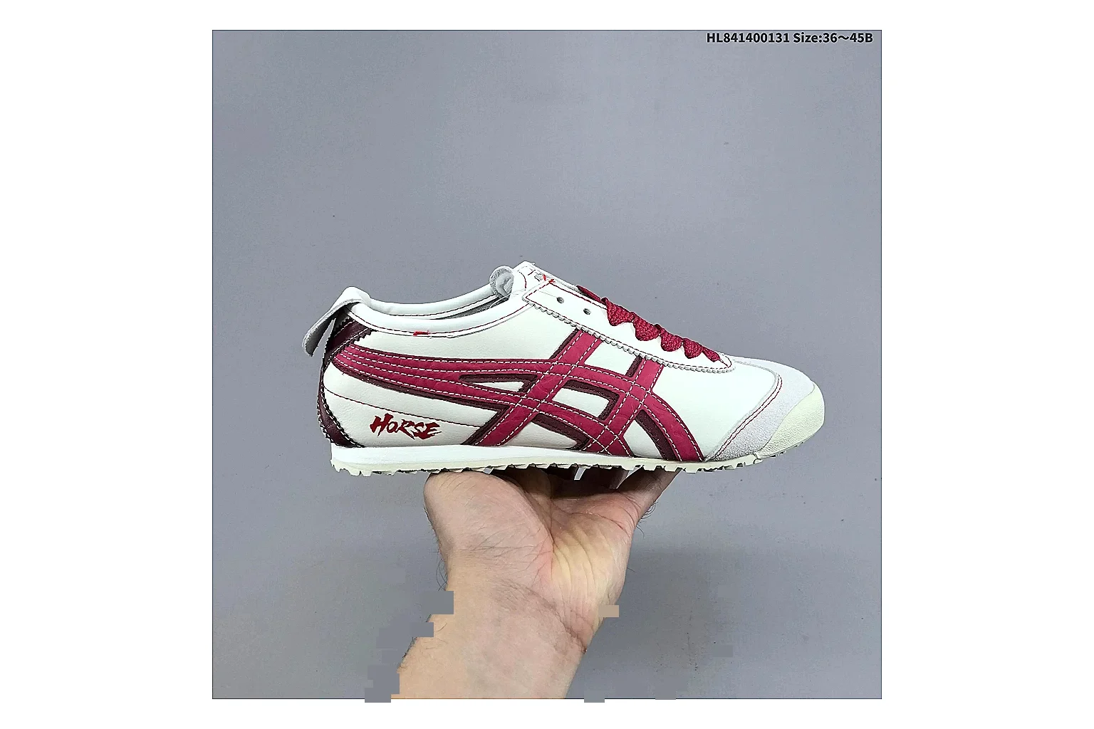 Casual Low-Top Sneaker 0789 shopping brief image showing red casual low-top with mixed-material upper and low-profile shape