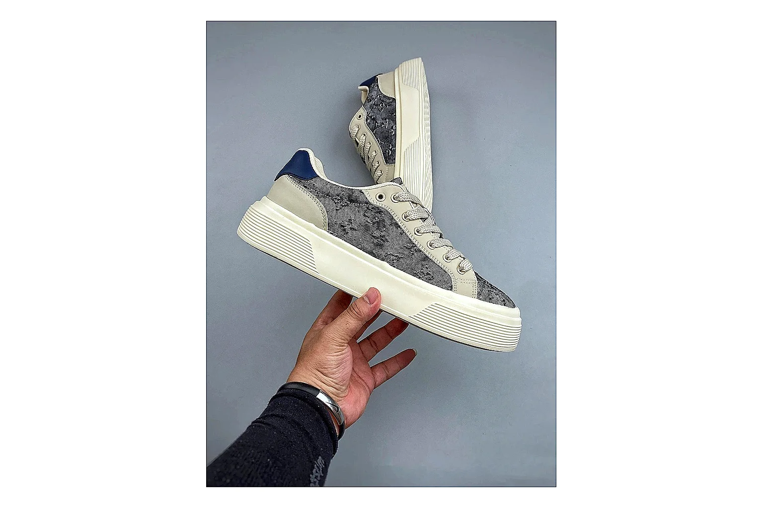 Casual Low-Top Sneaker 5163 shopping brief image showing casual low-top sneaker with clean paneling, textured upper and six-view gallery for daily streetwear styling plus side-profile shape, upper panel lines, and outsole detail thumbnail 6