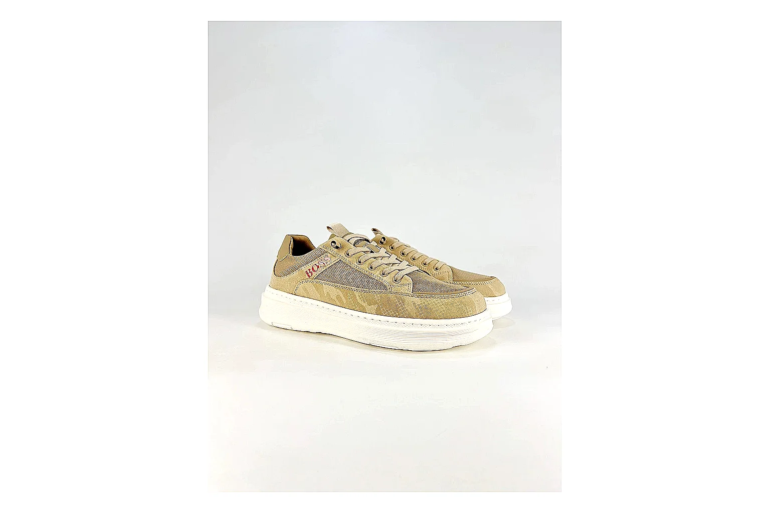 Casual Low-Top Sneaker 5218 shopping brief image showing red casual low-top with mixed-material upper and low-profile shape thumbnail 4