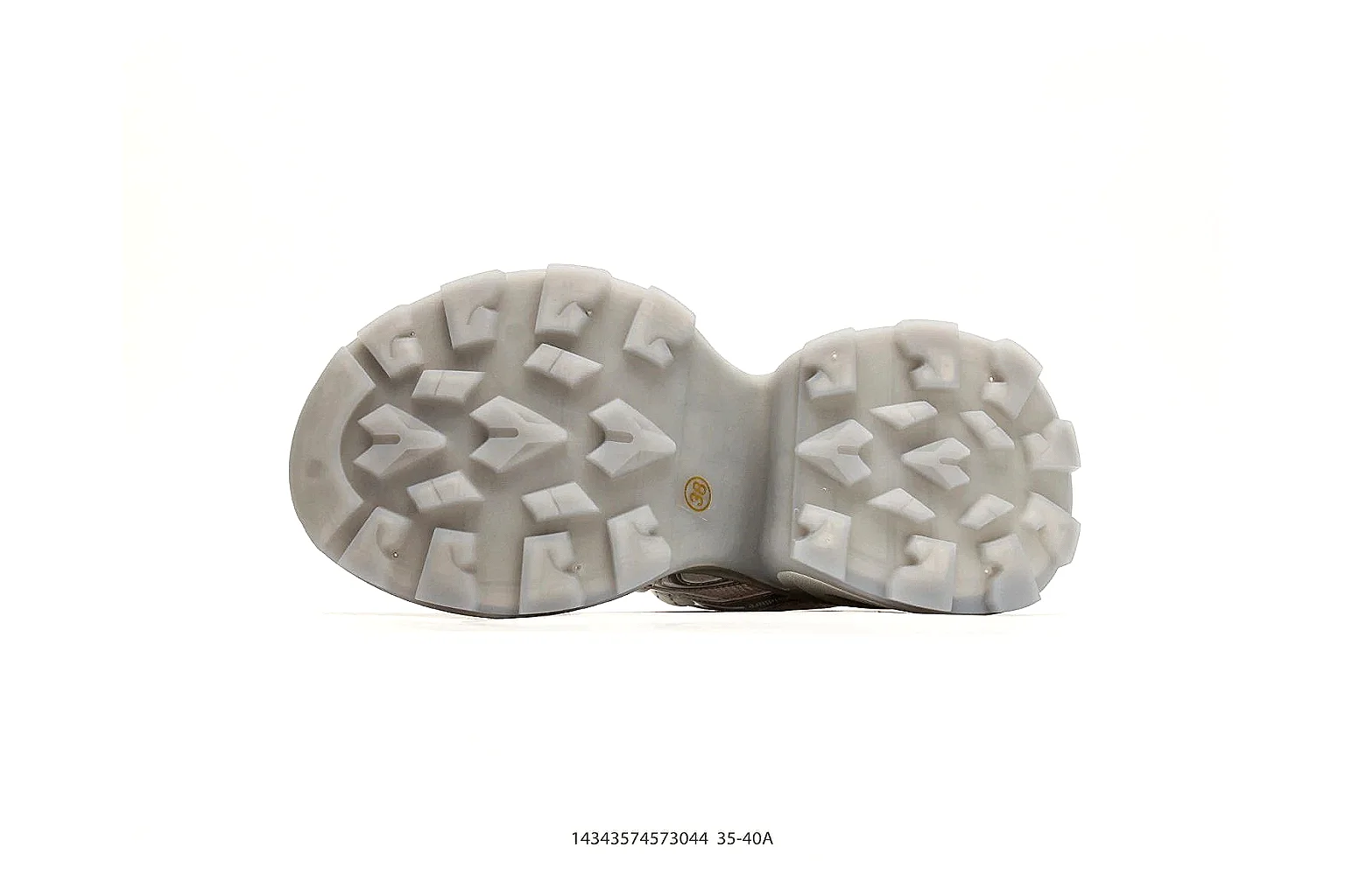 Chunky Runner Silver Gray Sneaker shopping brief photo showing silver gray synthetic-mesh upper, layered chunky panels, runner silhouette, and thick cushioned sole thumbnail 2