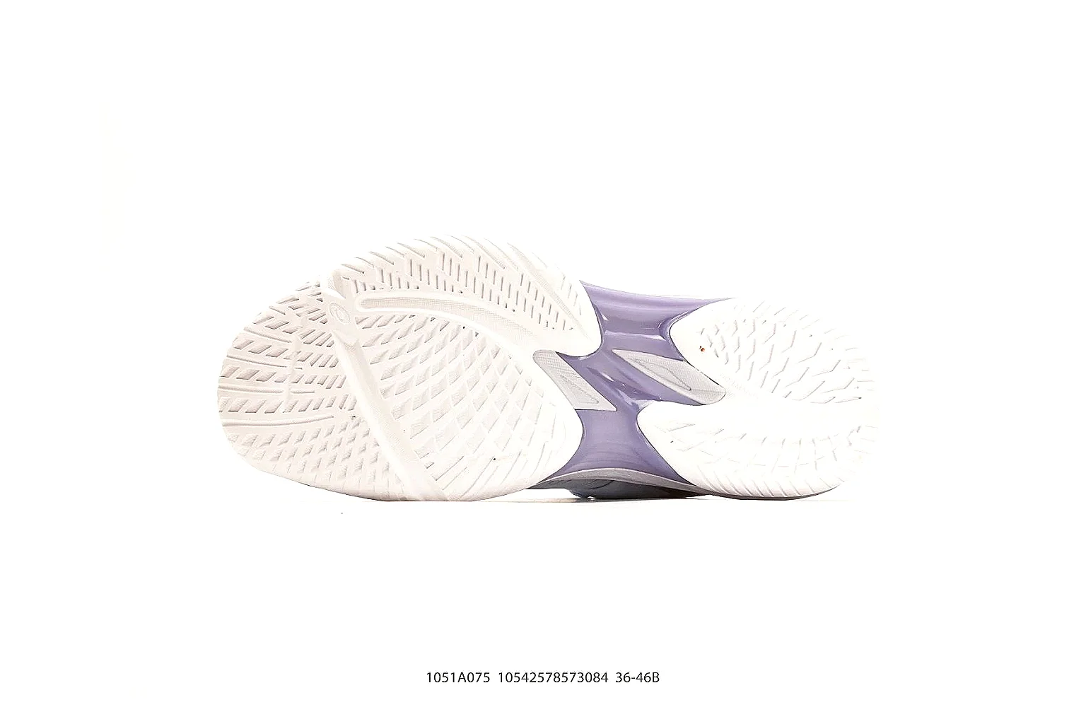 Court Runner White Purple Sneaker shopping brief photo showing white mesh-leather runner upper, purple accent panels, court-runner shape, and cushioned sole thumbnail 2