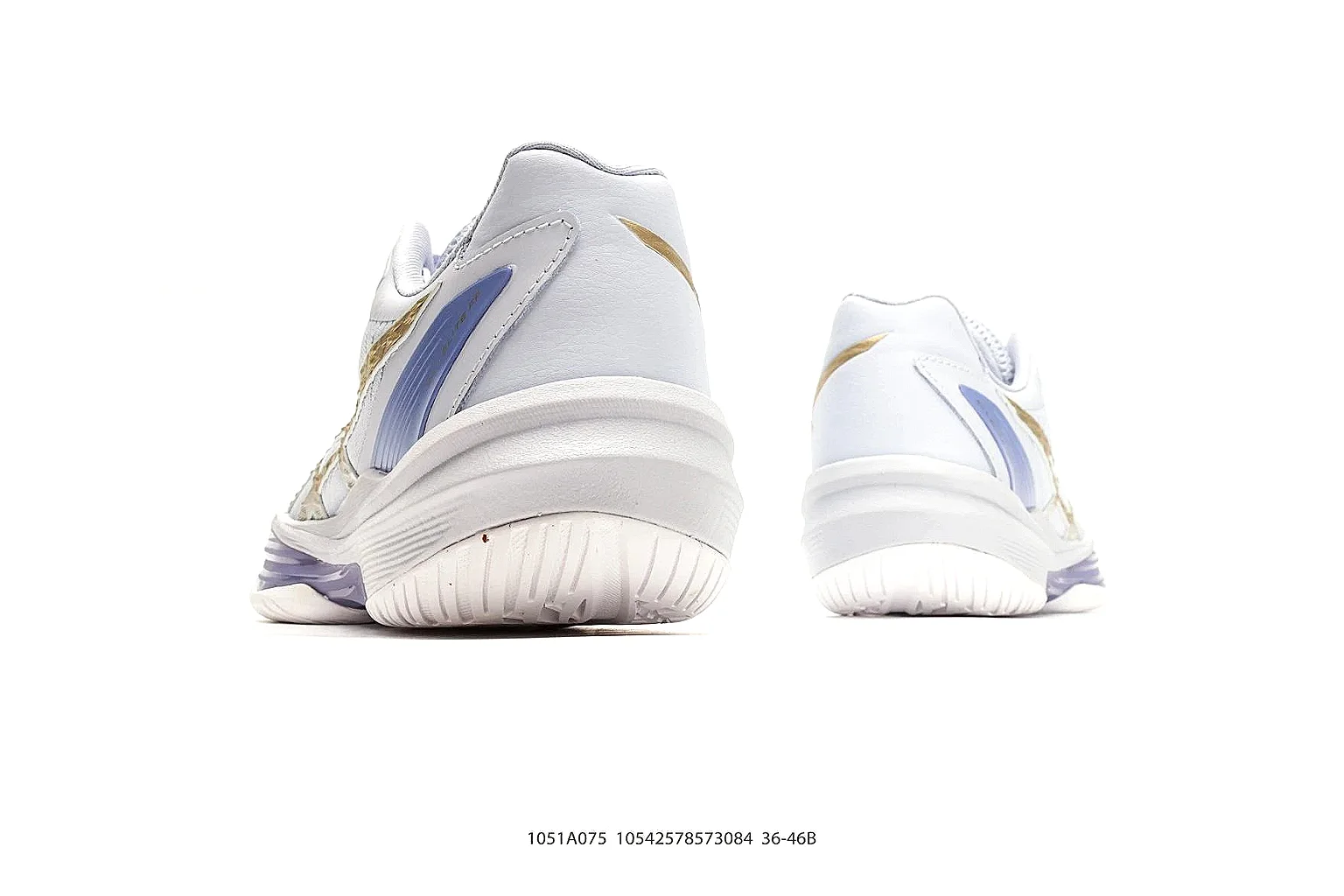 Court Runner White Purple Sneaker shopping brief photo showing white mesh-leather runner upper, purple accent panels, court-runner shape, and cushioned sole thumbnail 6