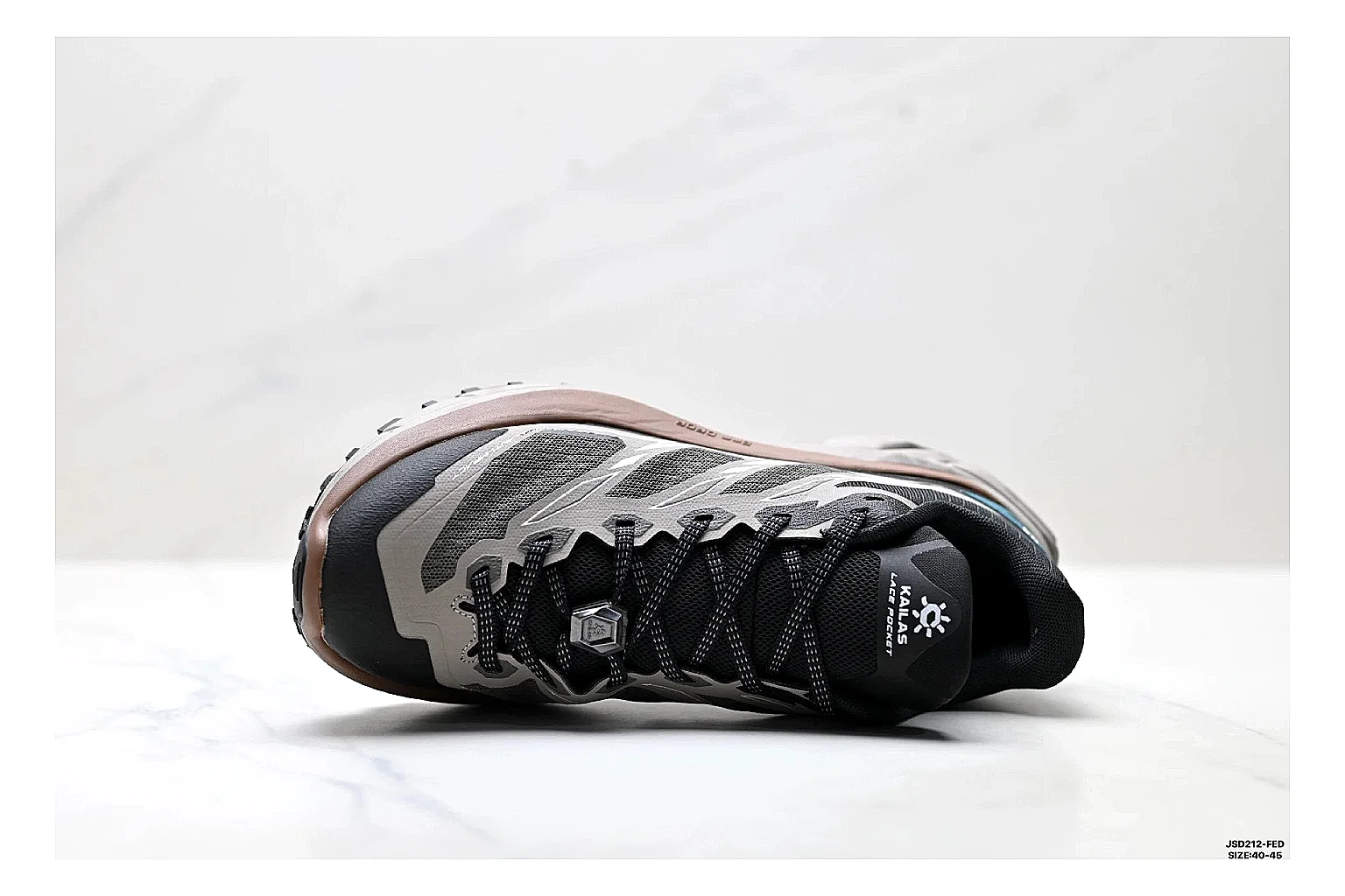 Trail Runner Black Teal Sneaker shopping brief photo showing black mesh runner upper, teal accent details, rugged trail profile, and traction sole thumbnail 4